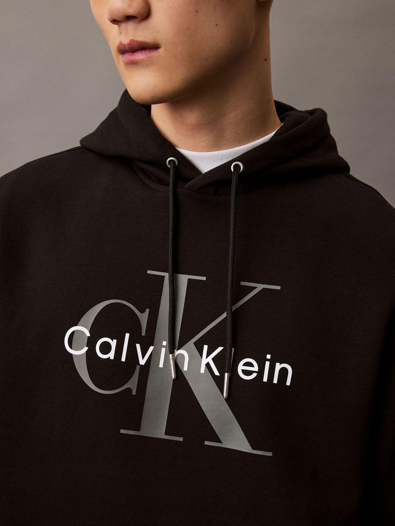 Polerón con Gorro Monograma Negro Calvin Klein-4