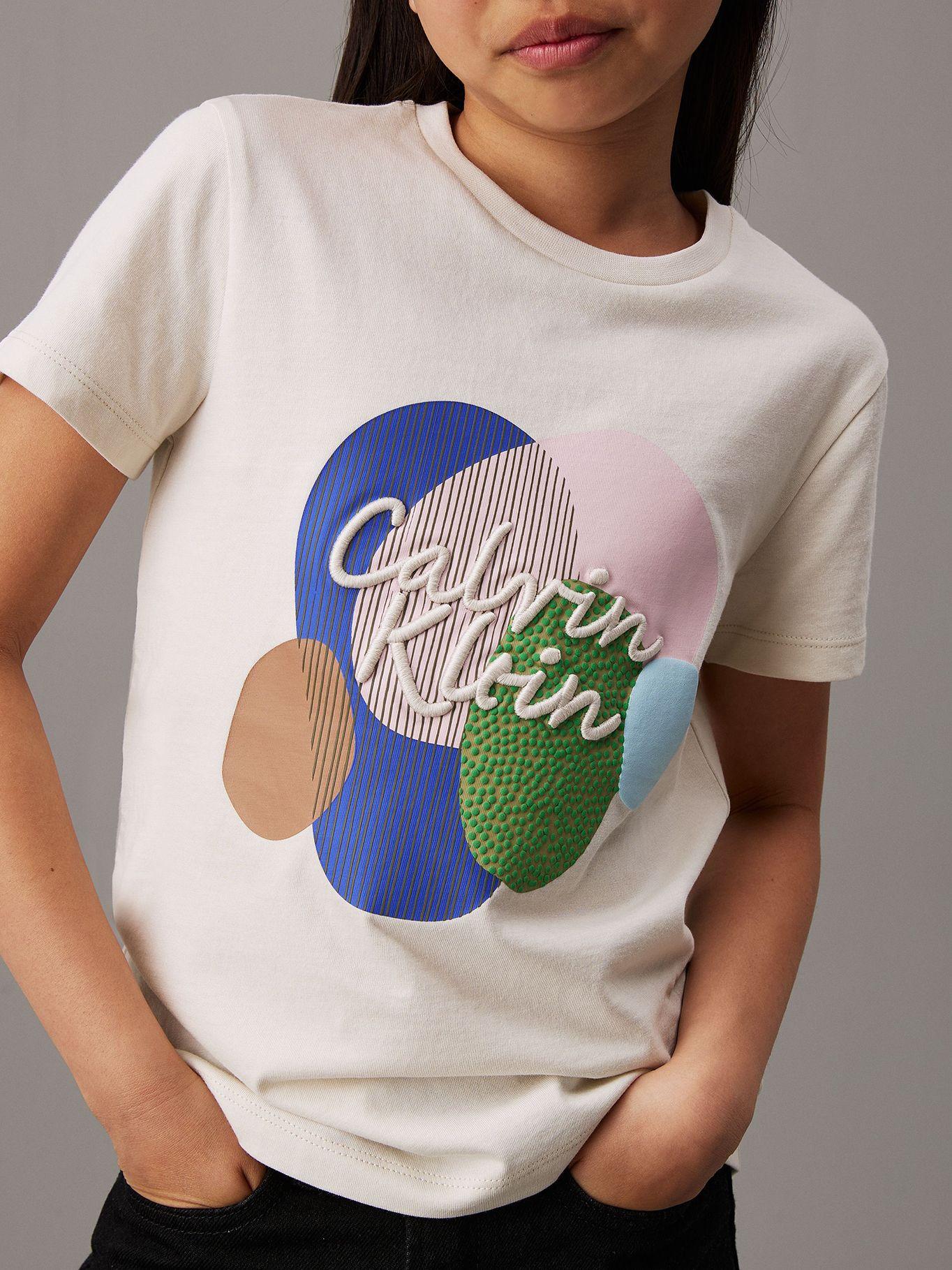 Polera holgada gráfico multicolor Beige Calvin Klein-3