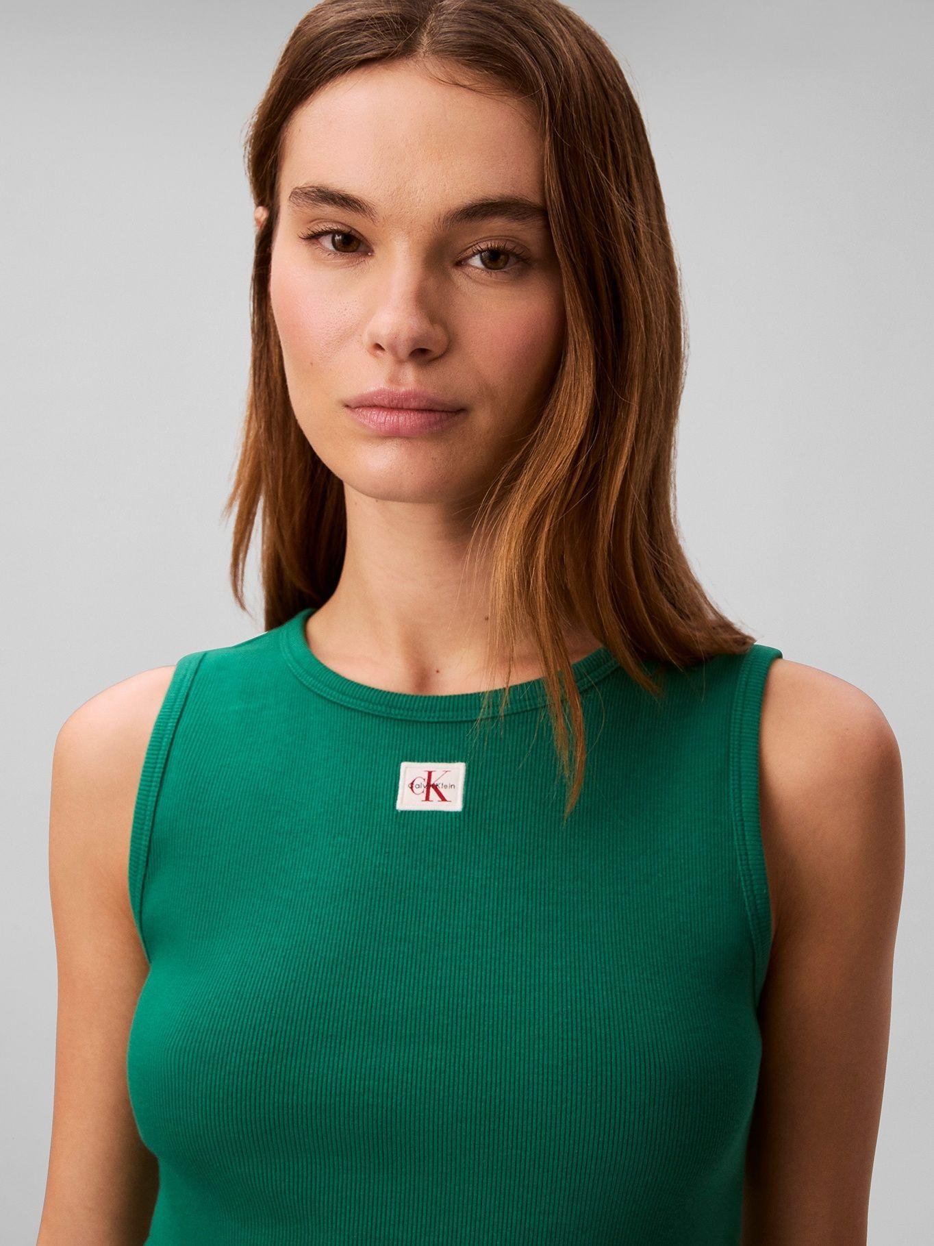Polera de Punto sin Mangas Verde Calvin Klein-4