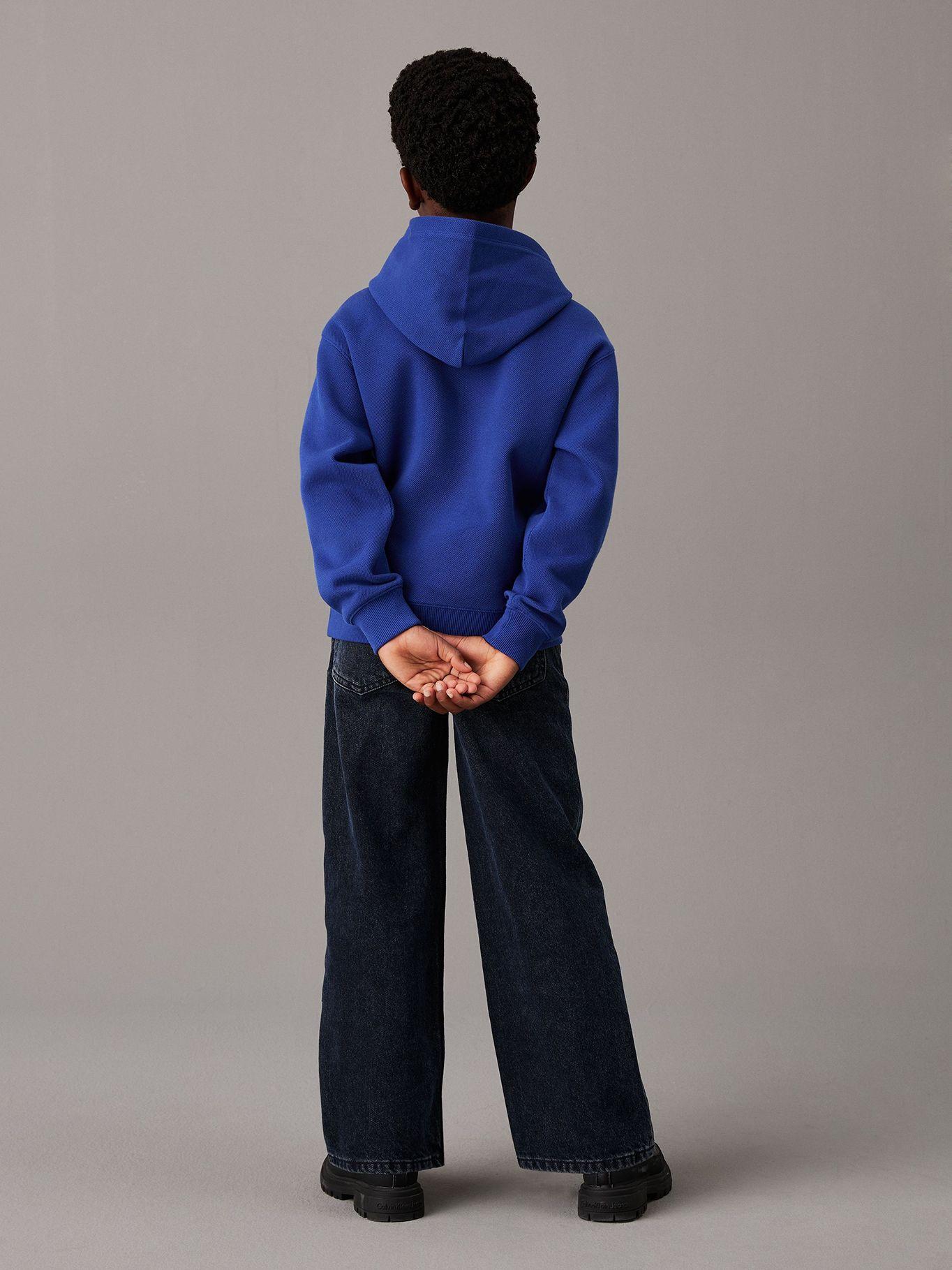 Polerón Niño Bonded Pique Azul Calvin Klein-2