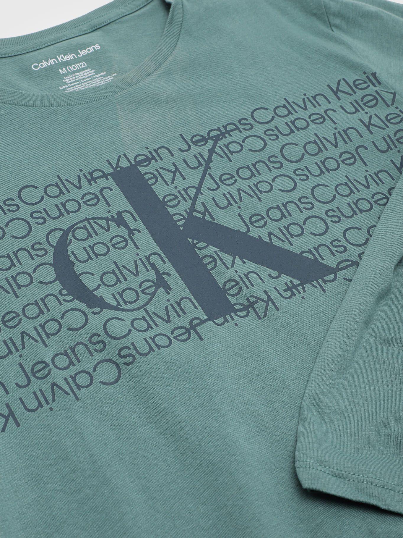 Polera Niño Logo On Verde Calvin Klein-2