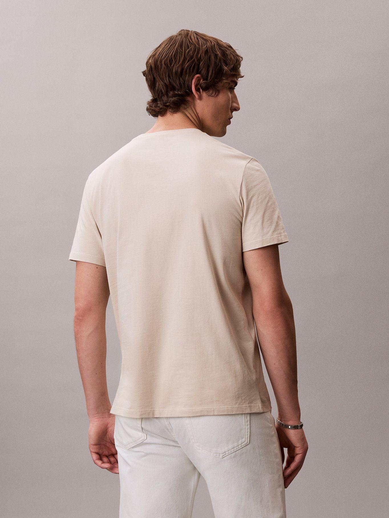 Polera De Gráfico Estampado Monologo Crema Calvin Klein-2