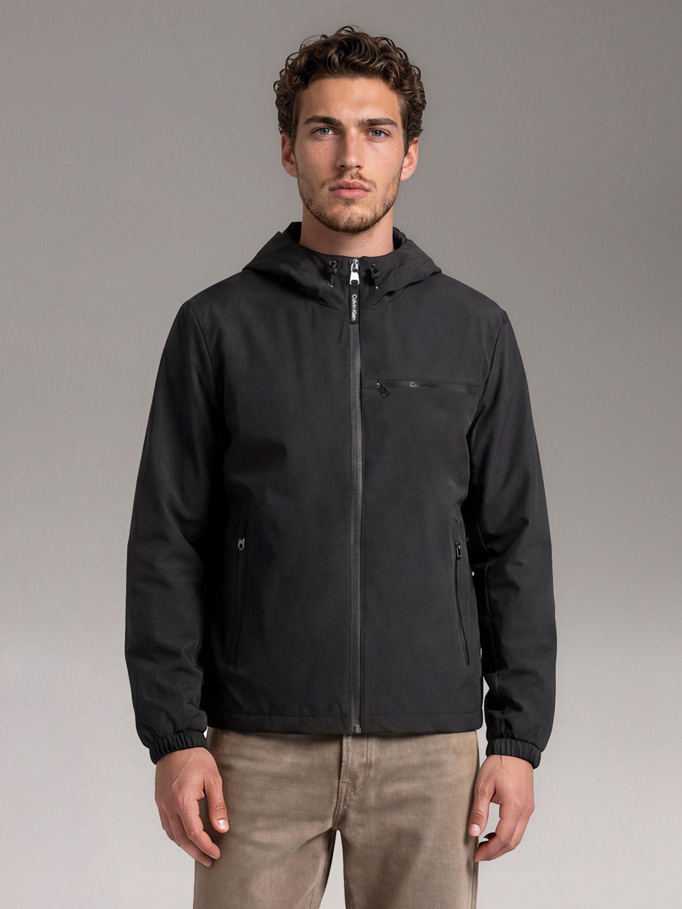 Parka Stretch con Bolsillo Frontal Gris Calvin Klein-0