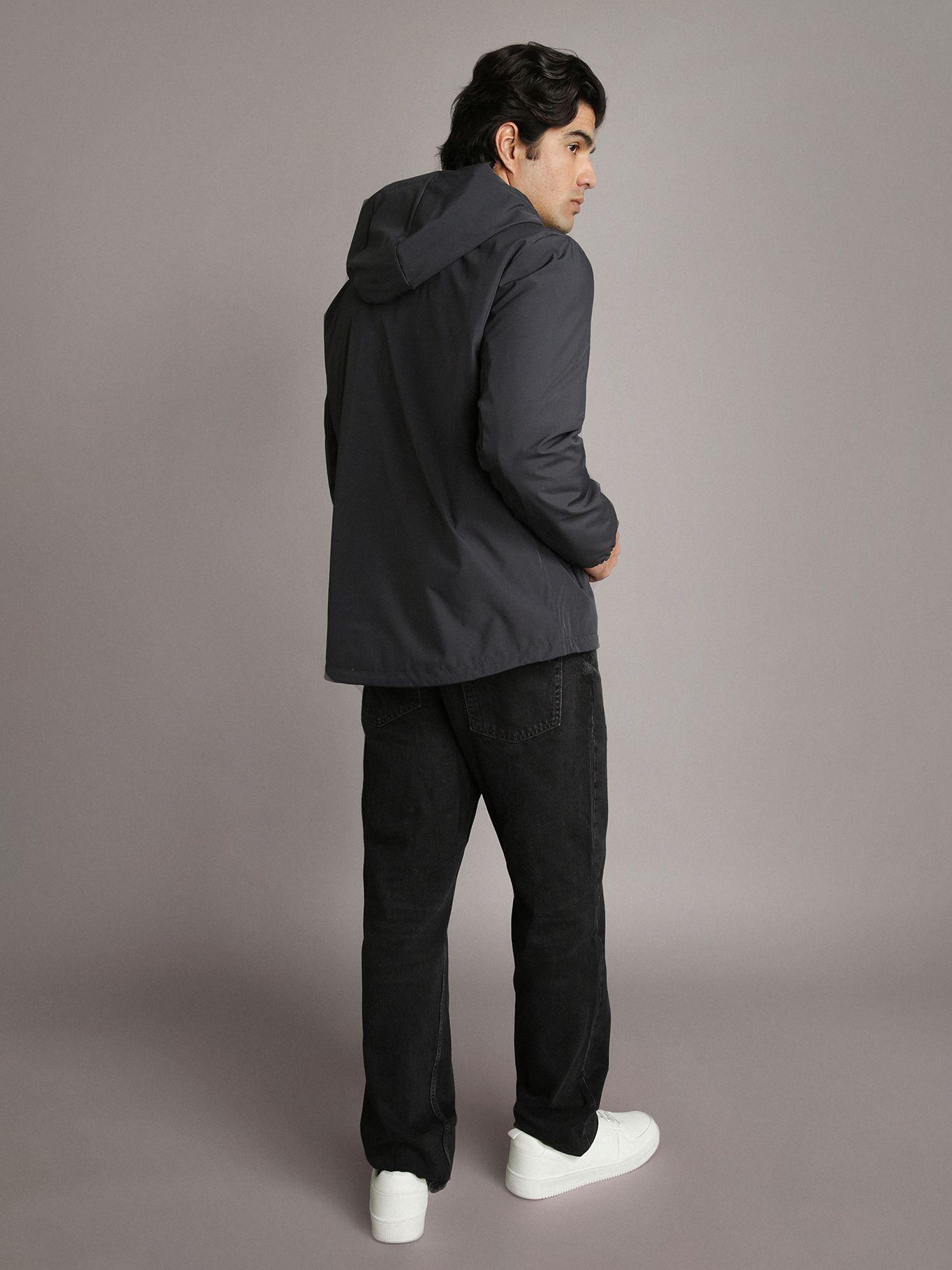 Parka Stretch con Bolsillo Frontal Gris Calvin Klein-2