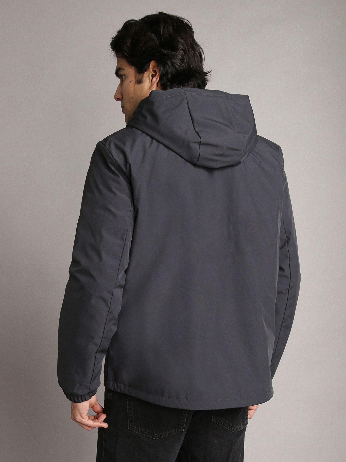 Parka Stretch con Bolsillo Frontal Gris Calvin Klein-3