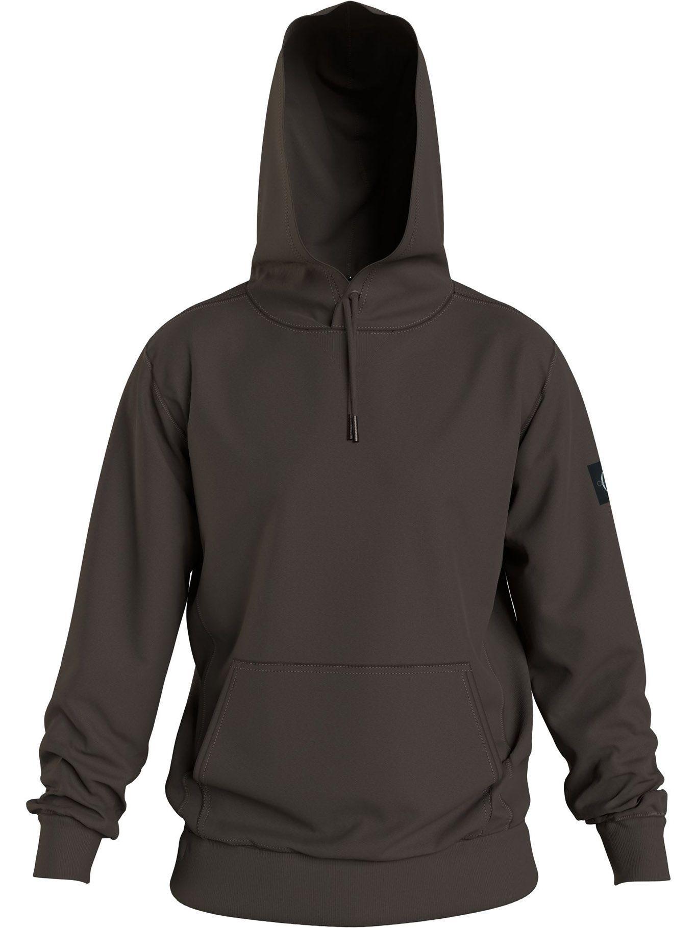 Hoodie Monogram Sleeve Verde Olivo Calvin Klein-0