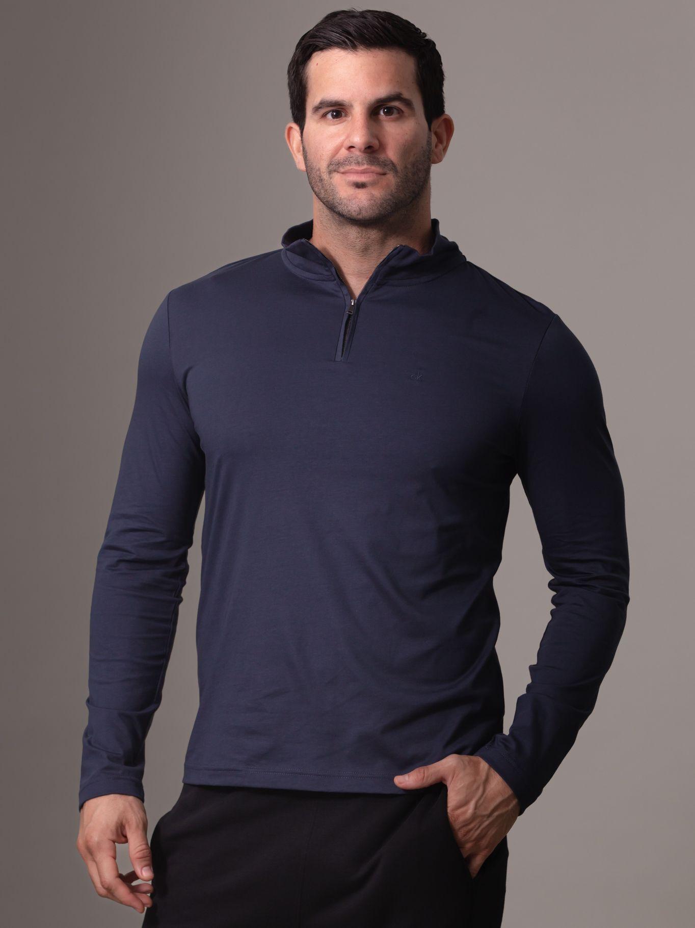 Polera LS con Cierre Liquid Touch Azul Calvin Klein-0
