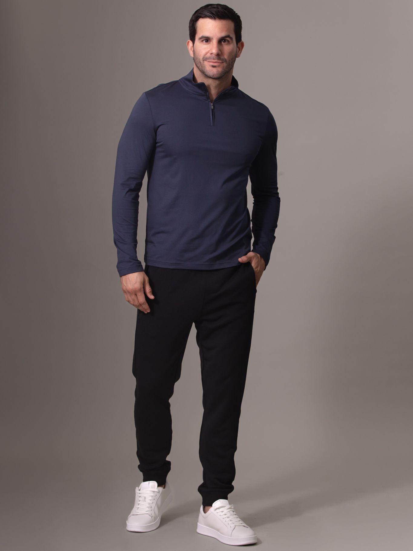 Polera LS con Cierre Liquid Touch Azul Calvin Klein-1