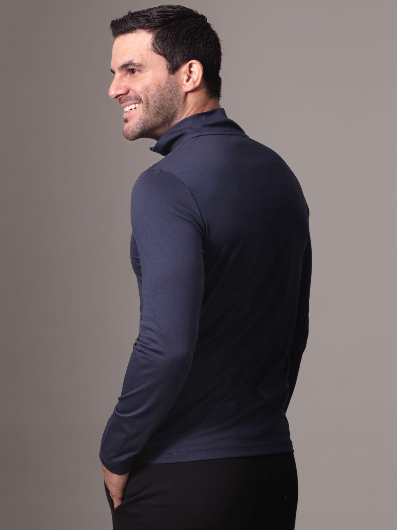 Polera LS con Cierre Liquid Touch Azul Calvin Klein-3