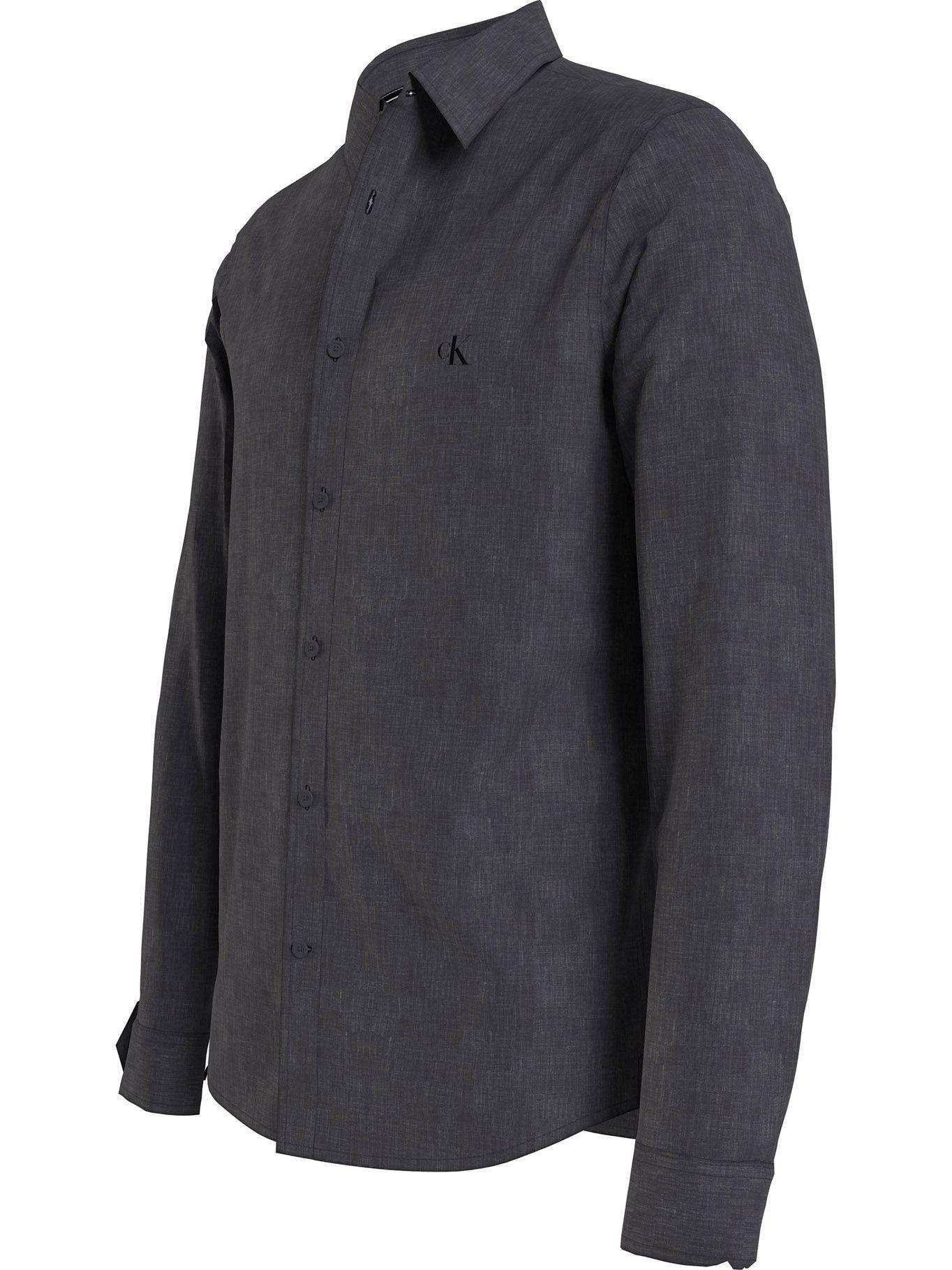 Camisa Washed Dobby Slim Gris Calvin Klein-2