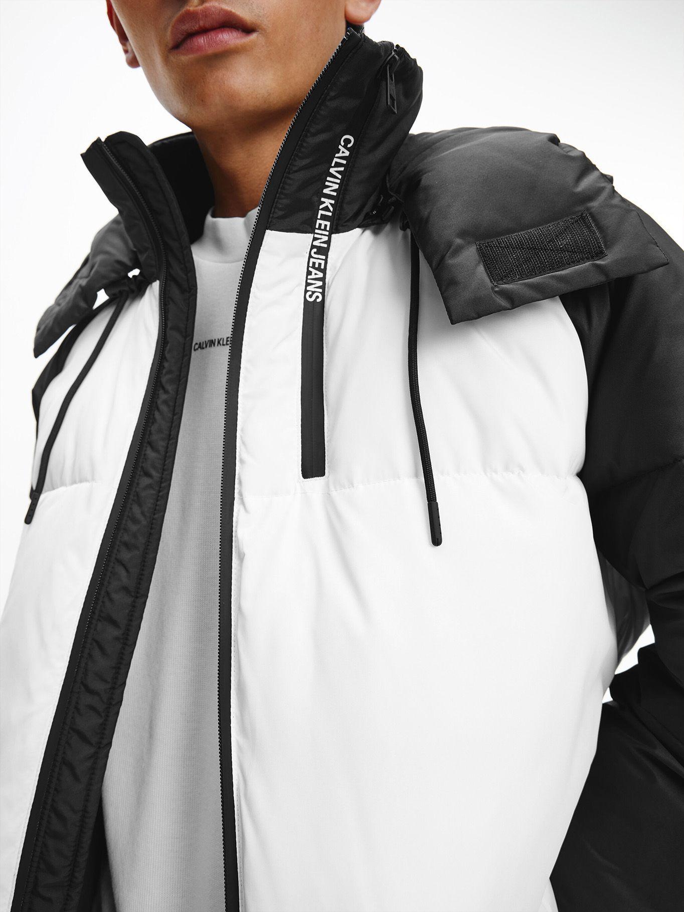 Parka Blocking Oversized Blanco Calvin Klein-3