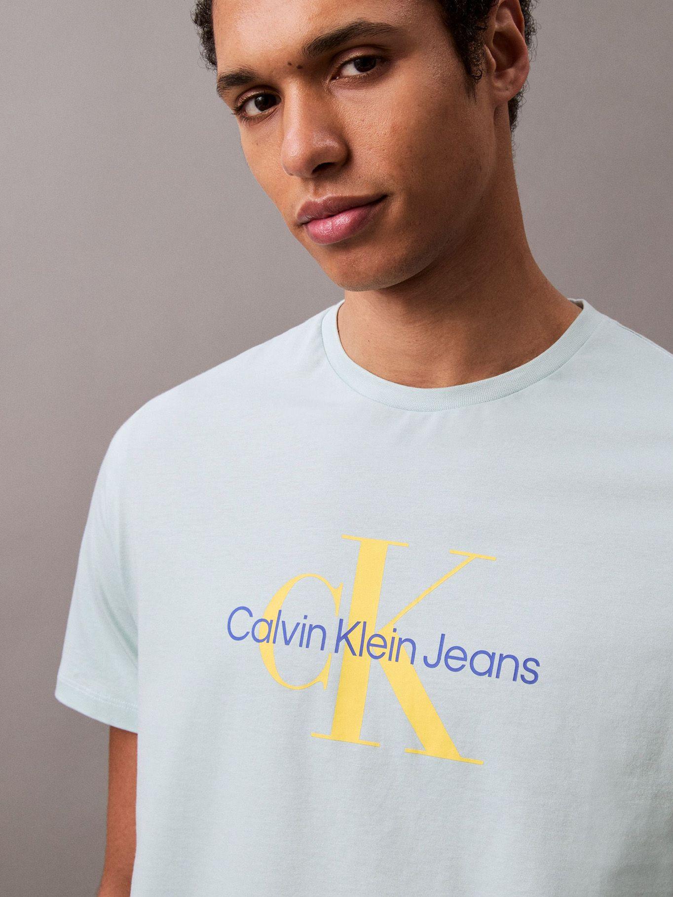 Polera Monogram Celeste Calvin Klein-3