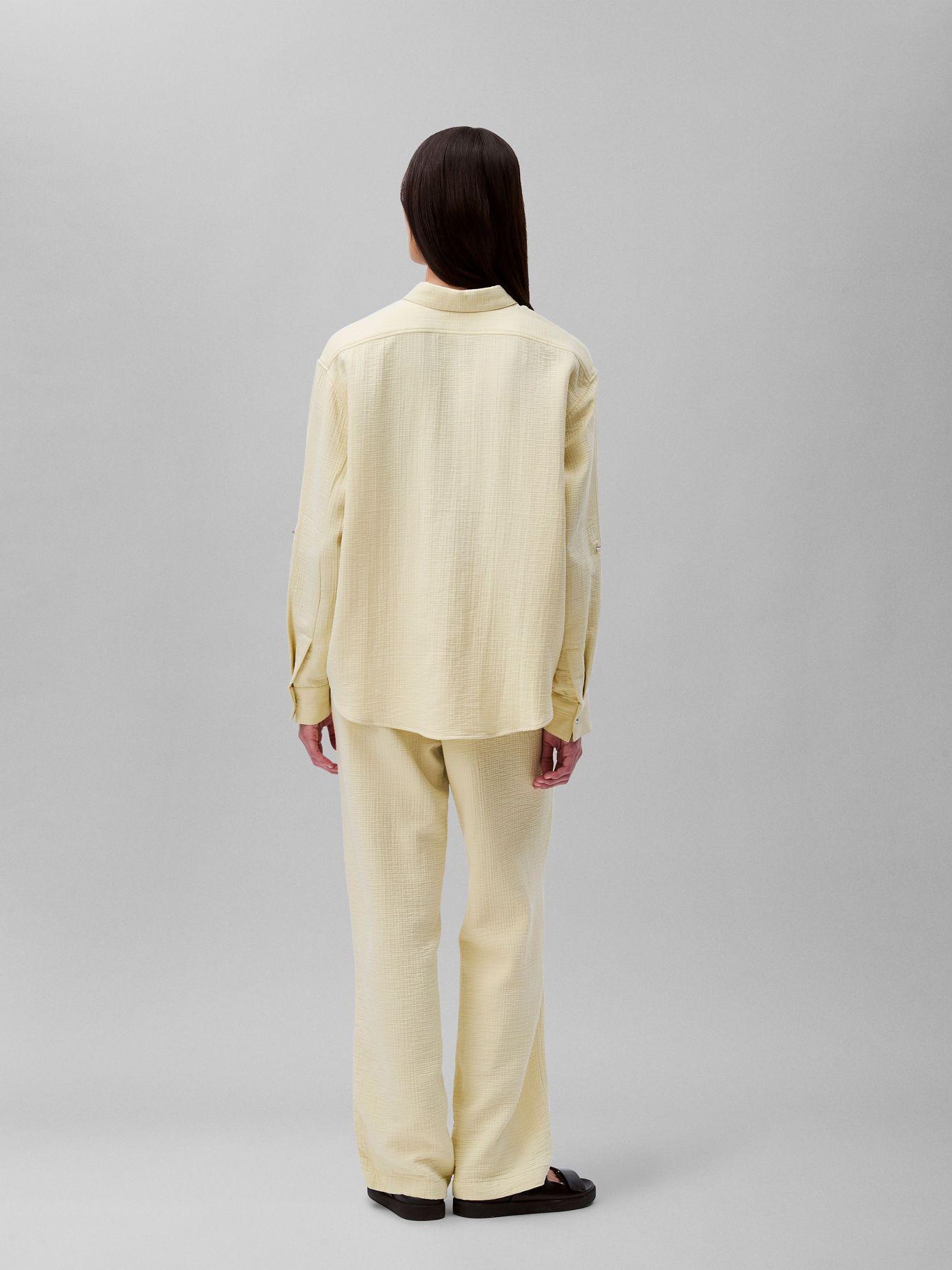 Pantalón Gasa Doble Elástica Amarillo Calvin Klein-2