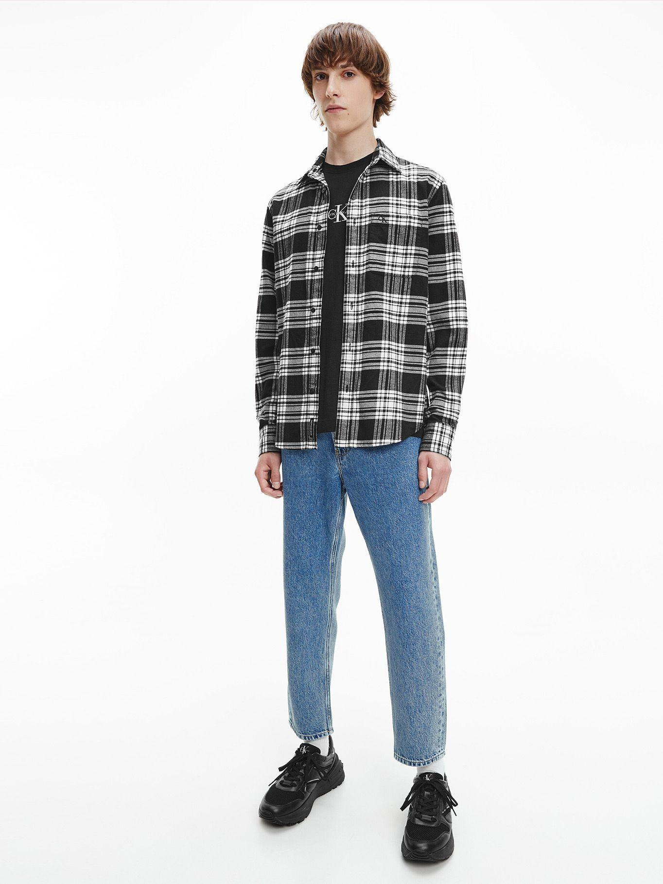 Camisa Check Regular Negro Calvin Klein-1