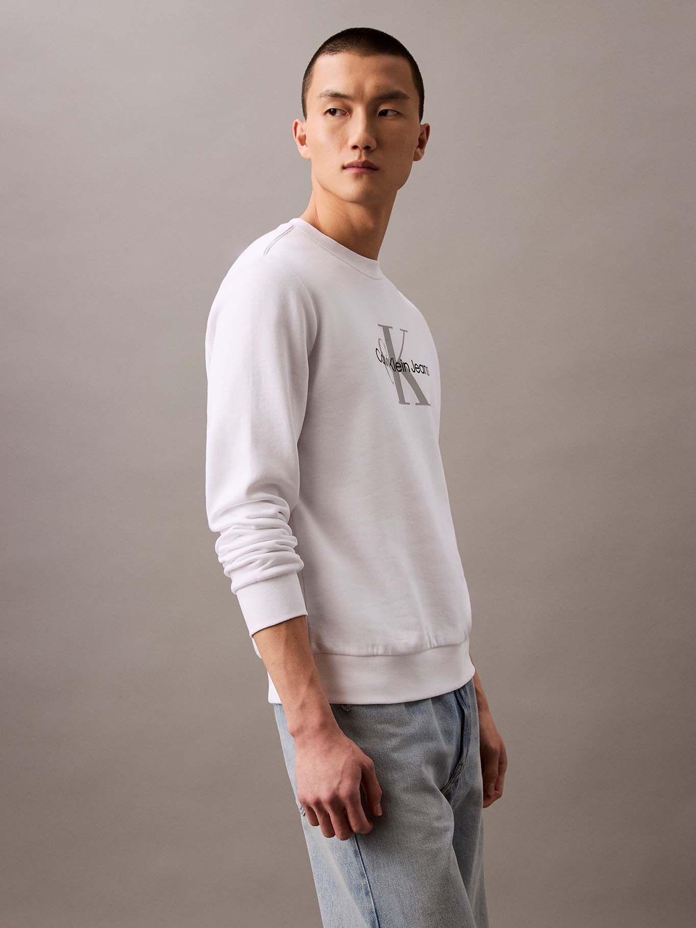 Polerón Fleece con Monograma Blanco Calvin Klein-2