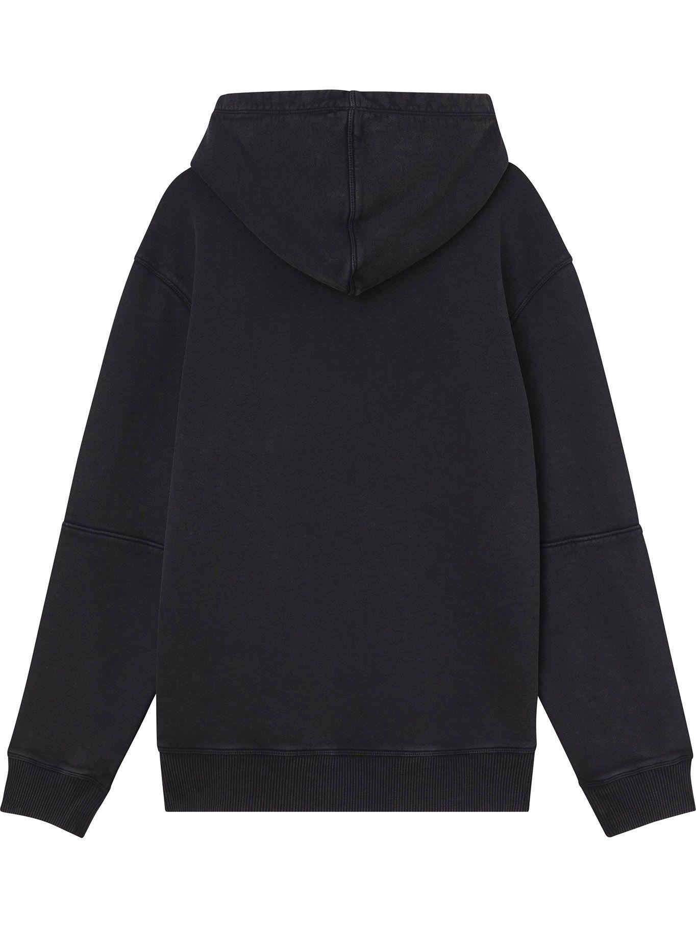 Hoodie Institutional Washed Negro Calvin Klein-1