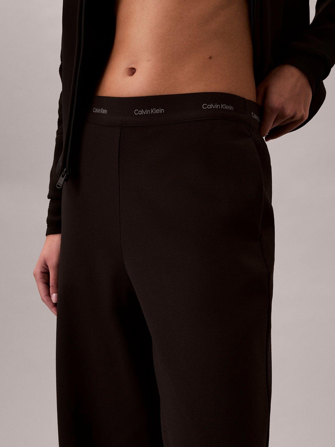 Pantalón de Punto Ponte con Logo Negro Calvin Klein-5