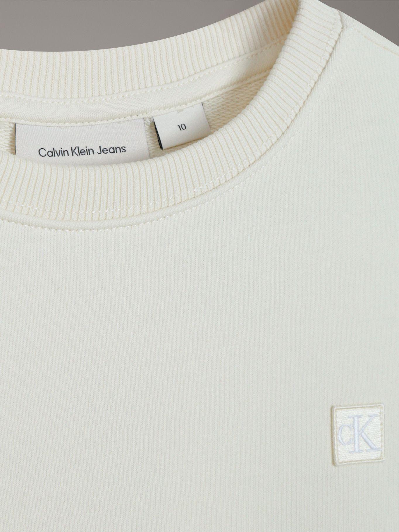 Polerón Unisex Mono Mini Badge Beige Calvin Klein-2