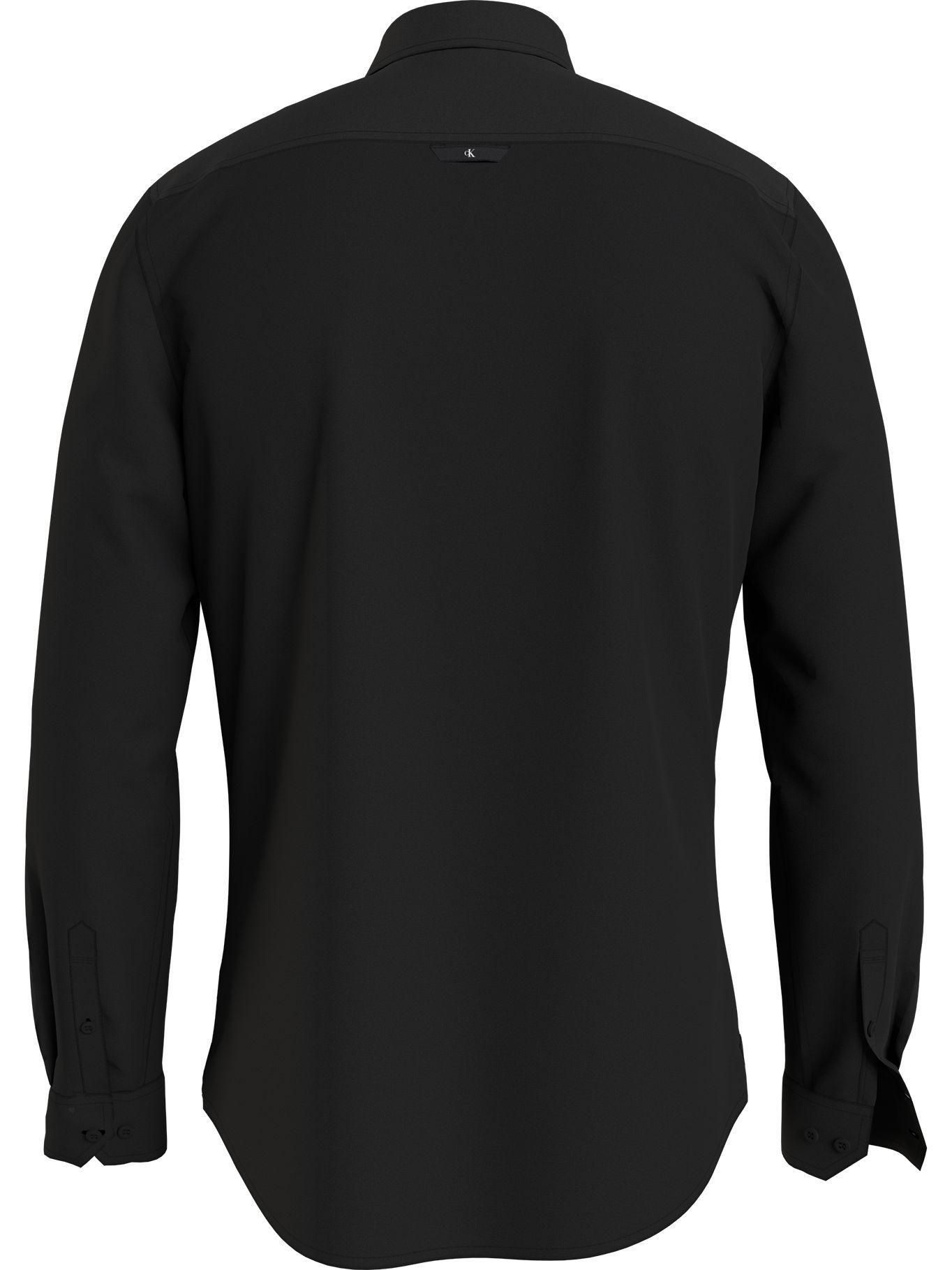 Camisa Oxford Slim Negro Calvin Klein-1