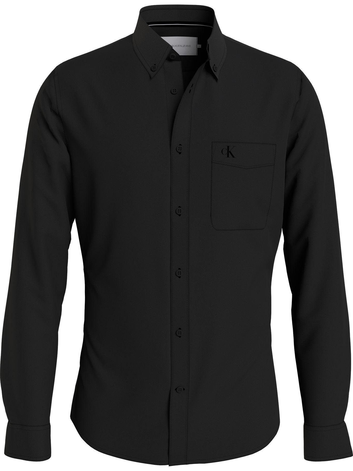 Camisa Oxford Slim Negro Calvin Klein-0