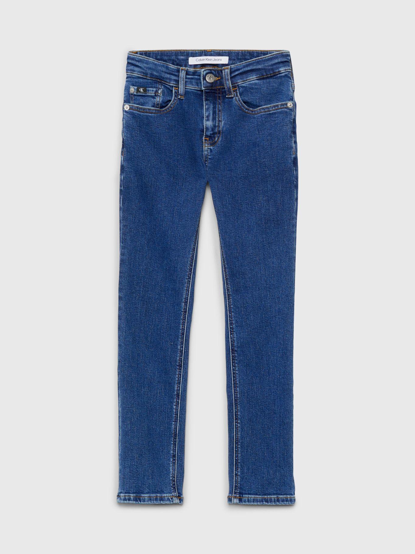 Jeans Niño Mid Rise Slim Azul Calvin Klein-4