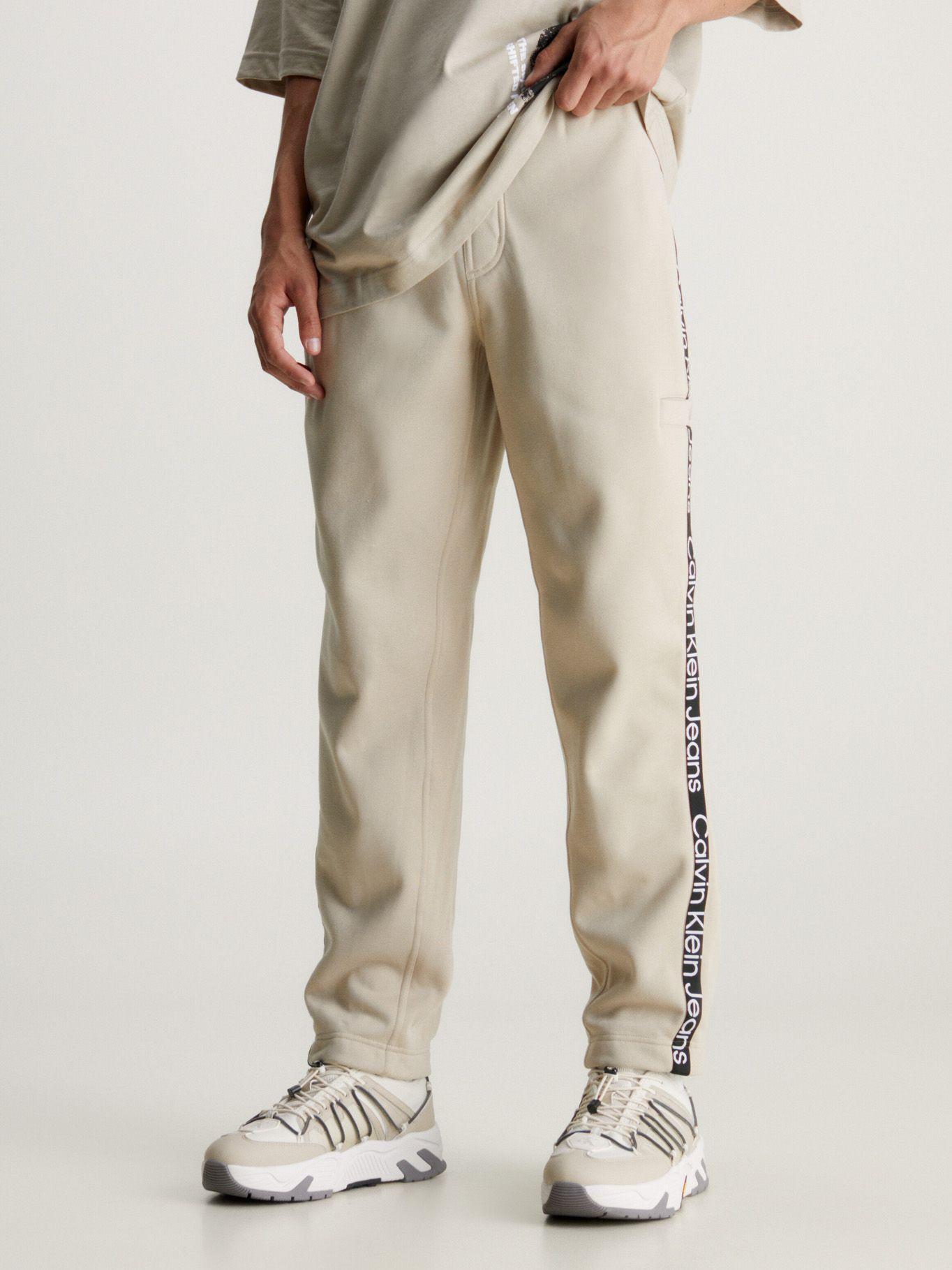 Jogger Cut Off Logo Tape Hwk Pant Beige Calvin Klein-0