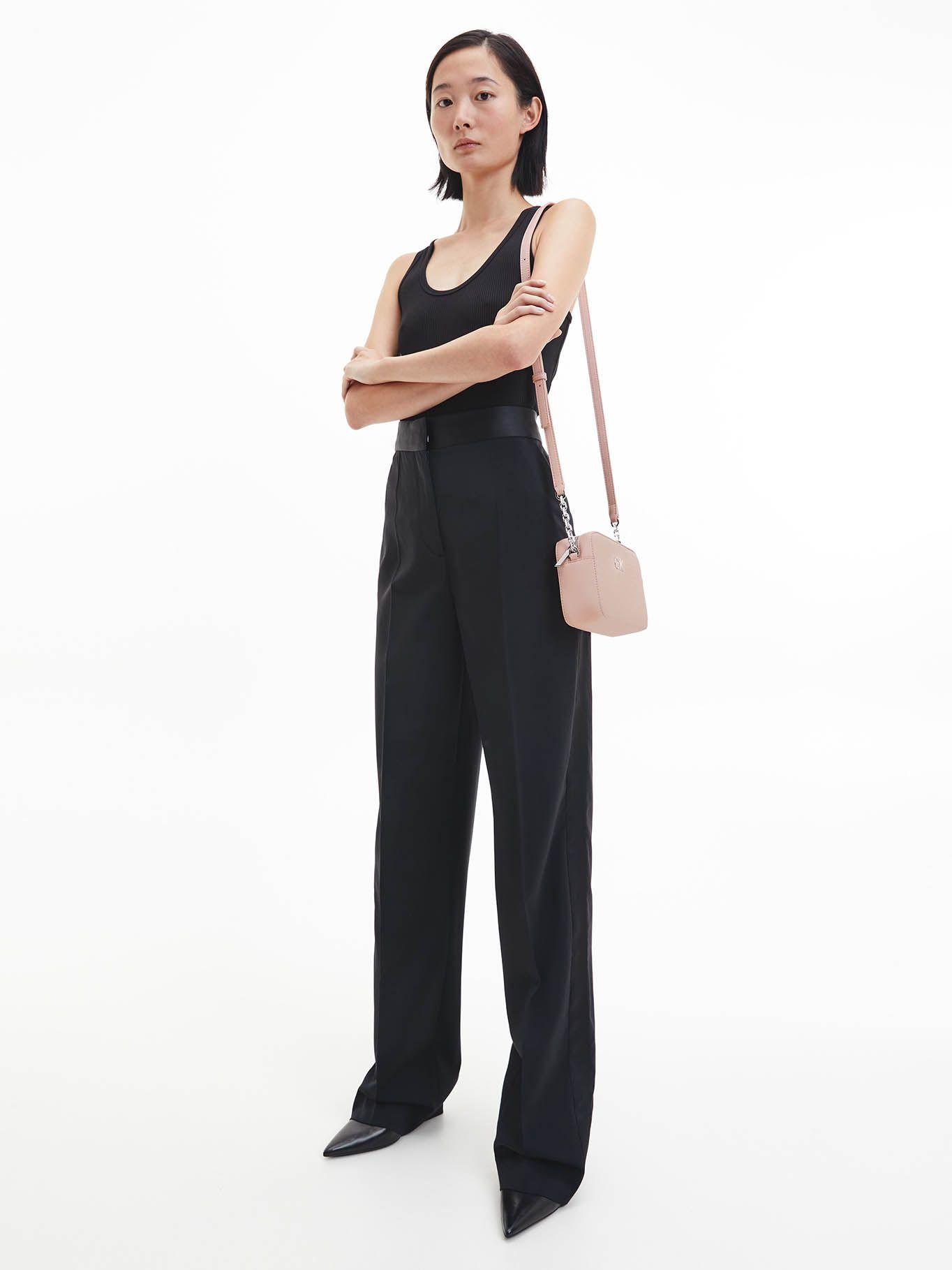 Bolso con bandolera y logo Rosado Calvin Klein-2