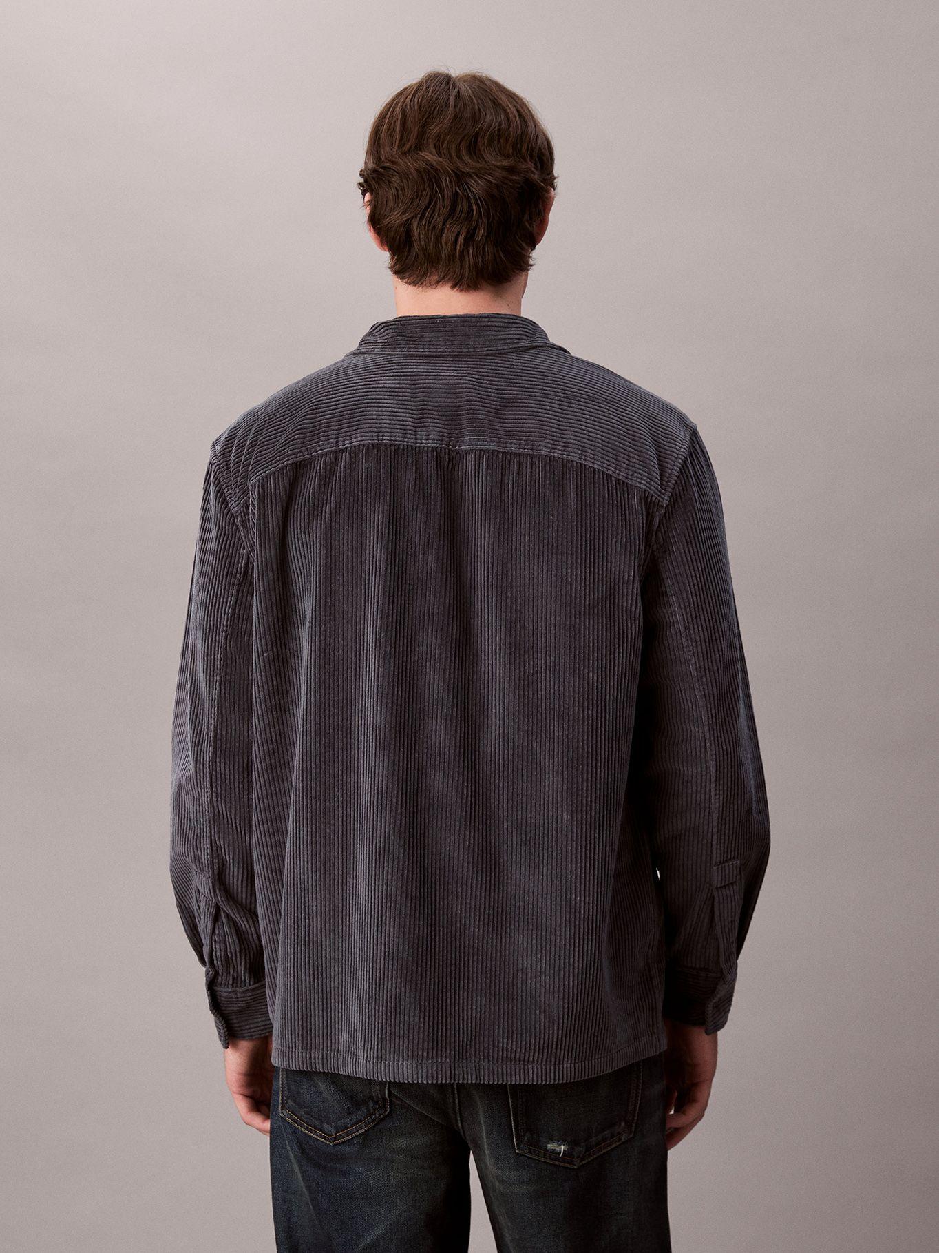 Camisa en Pana con Bolsillos Gris Calvin Klein-2