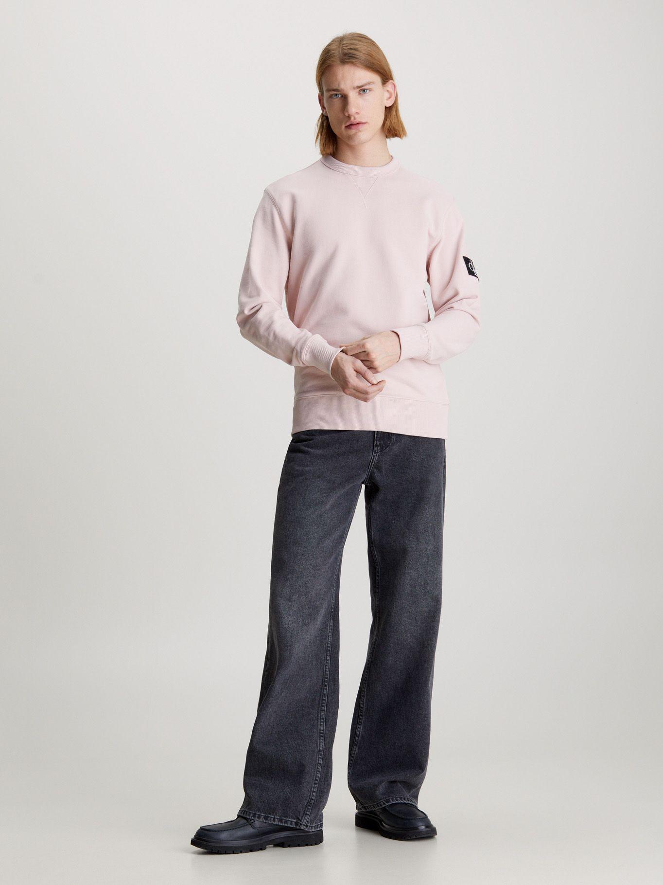 Polerón Badge Crew Neck Rosado Calvin Klein-1