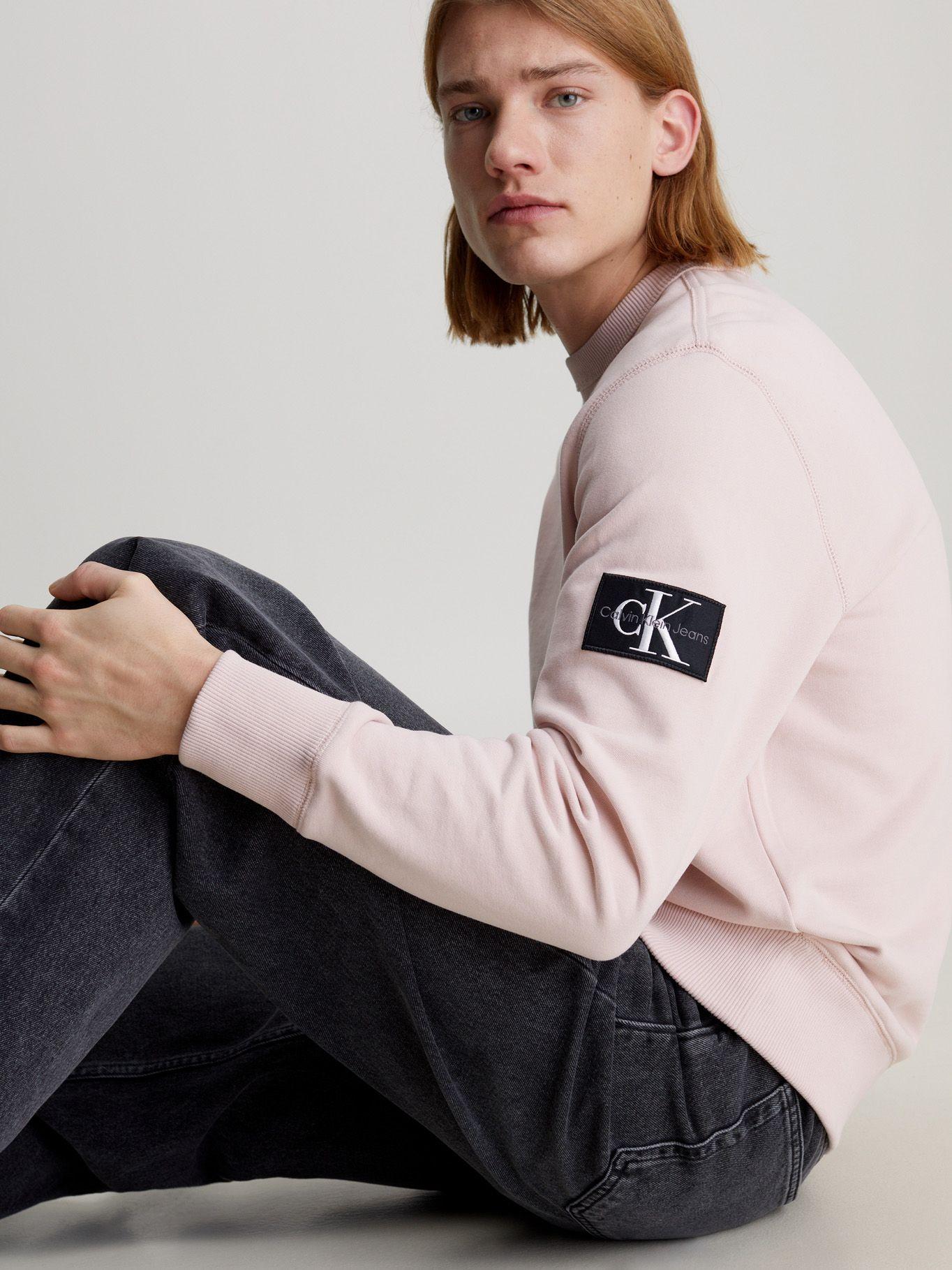Polerón Badge Crew Neck Rosado Calvin Klein-3