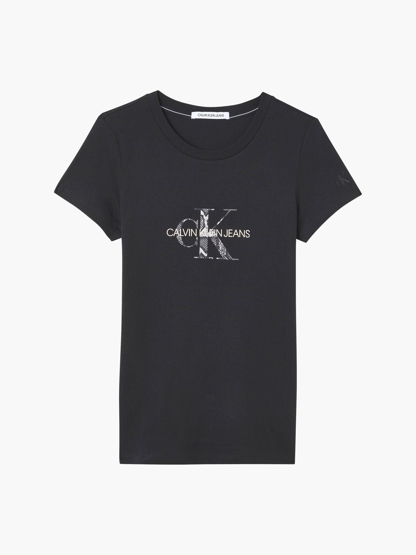 Polera Filled Monogram Negro Calvin Klein Mujer-4