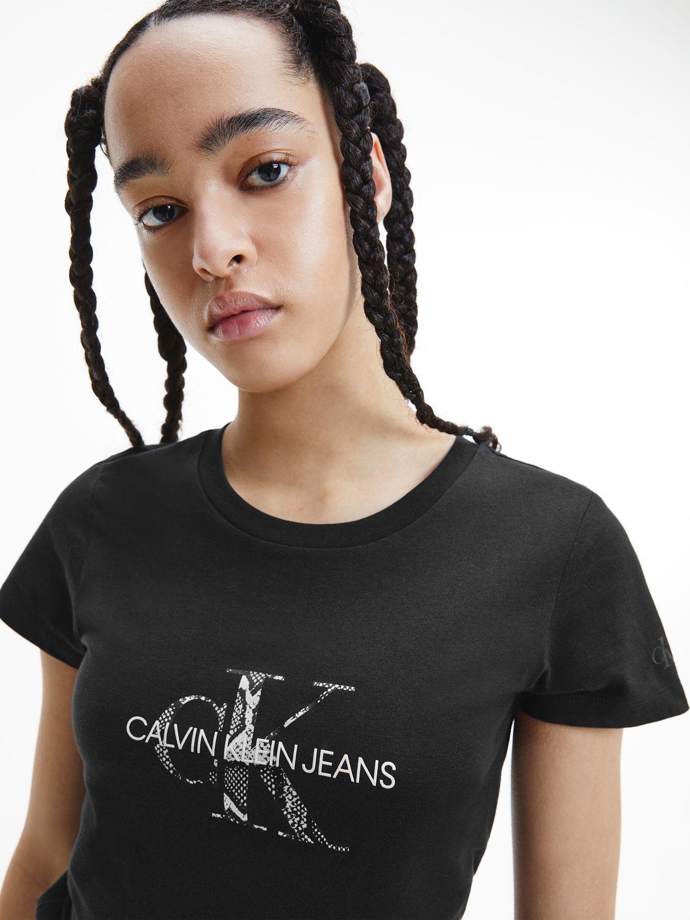 Polera Filled Monogram Negro Calvin Klein Mujer-2