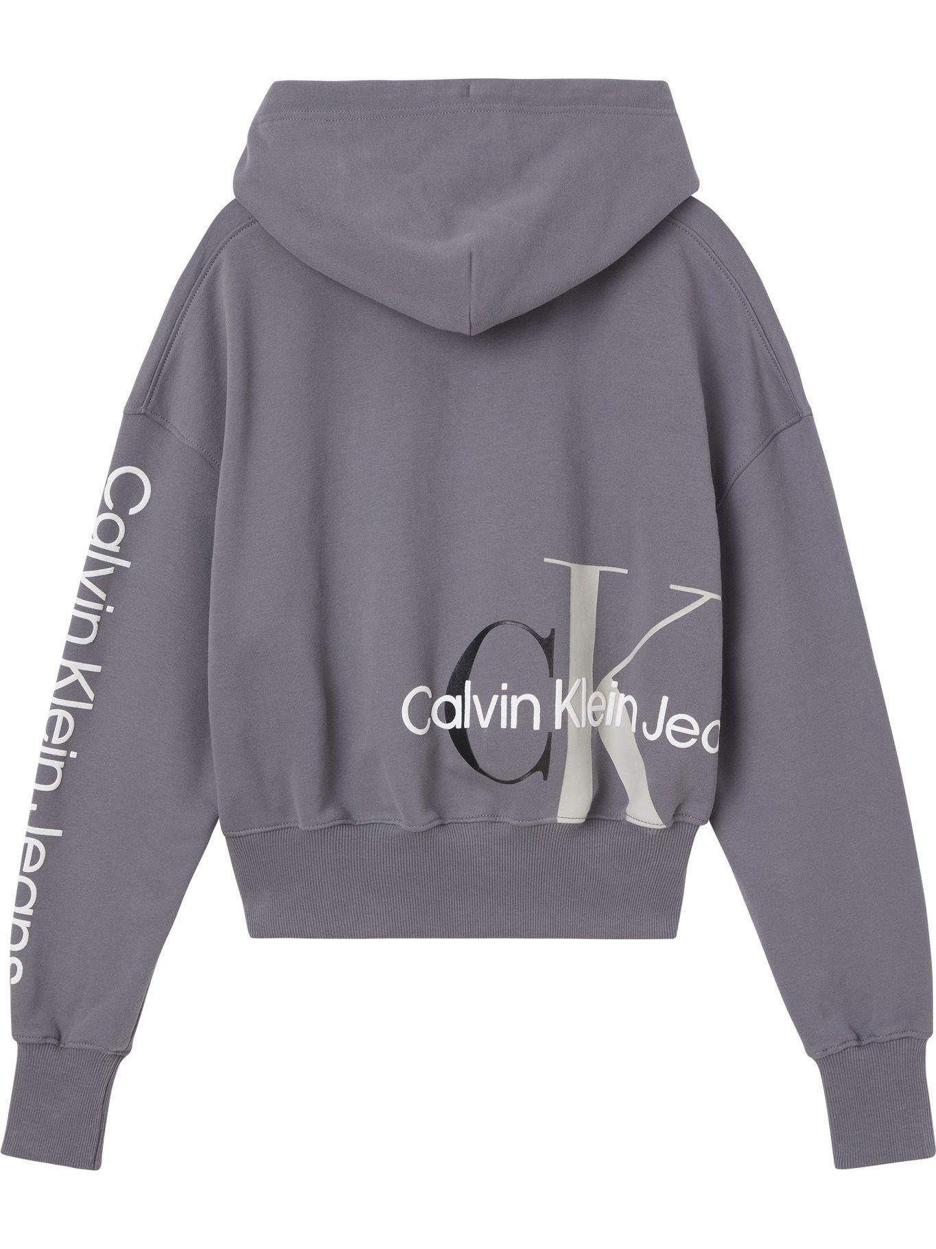 Hoodie Back Two Gris Calvin Klein-3