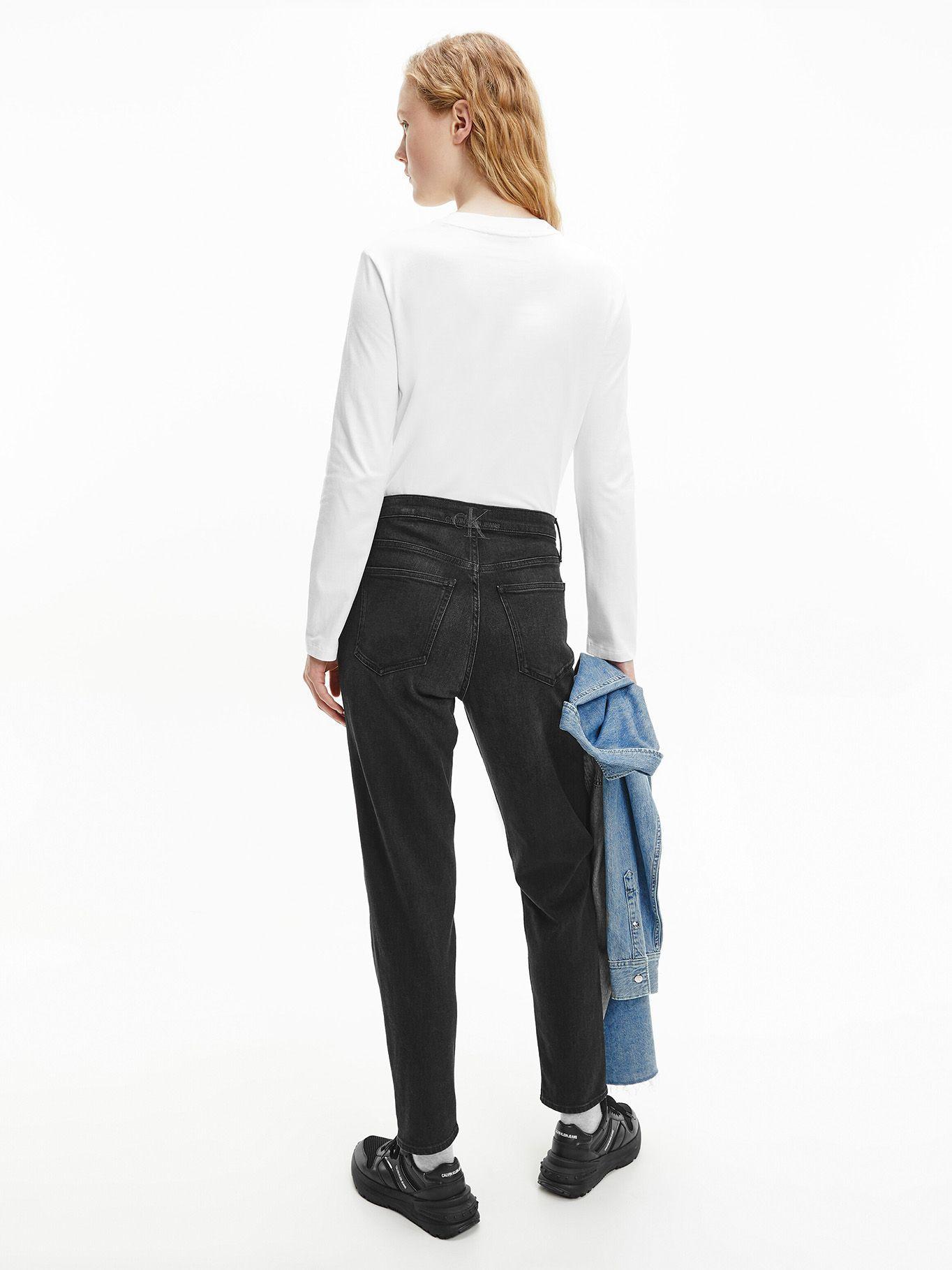 Polera LS Shrunken Institutional Blanco Calvin Klein-2