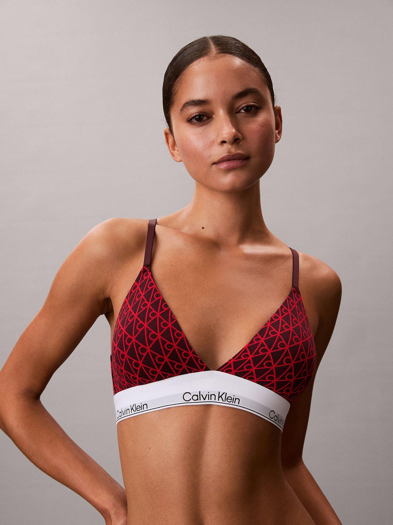 Bralette Triangular Icon Cotton Rojo Calvin Klein-5