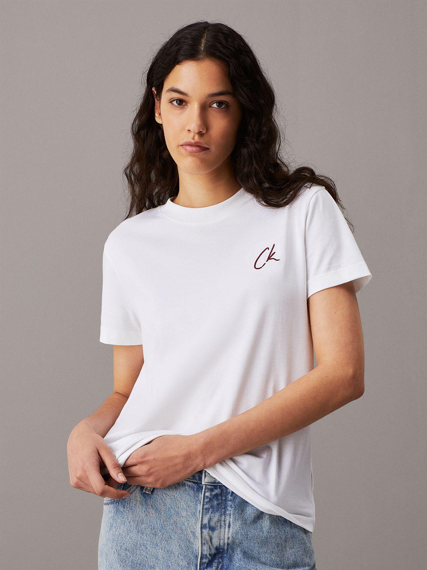 Polera Embroidered Blanco Calvin Klein-0
