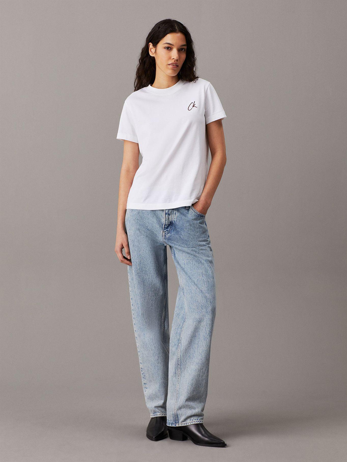 Polera Embroidered Blanco Calvin Klein-1