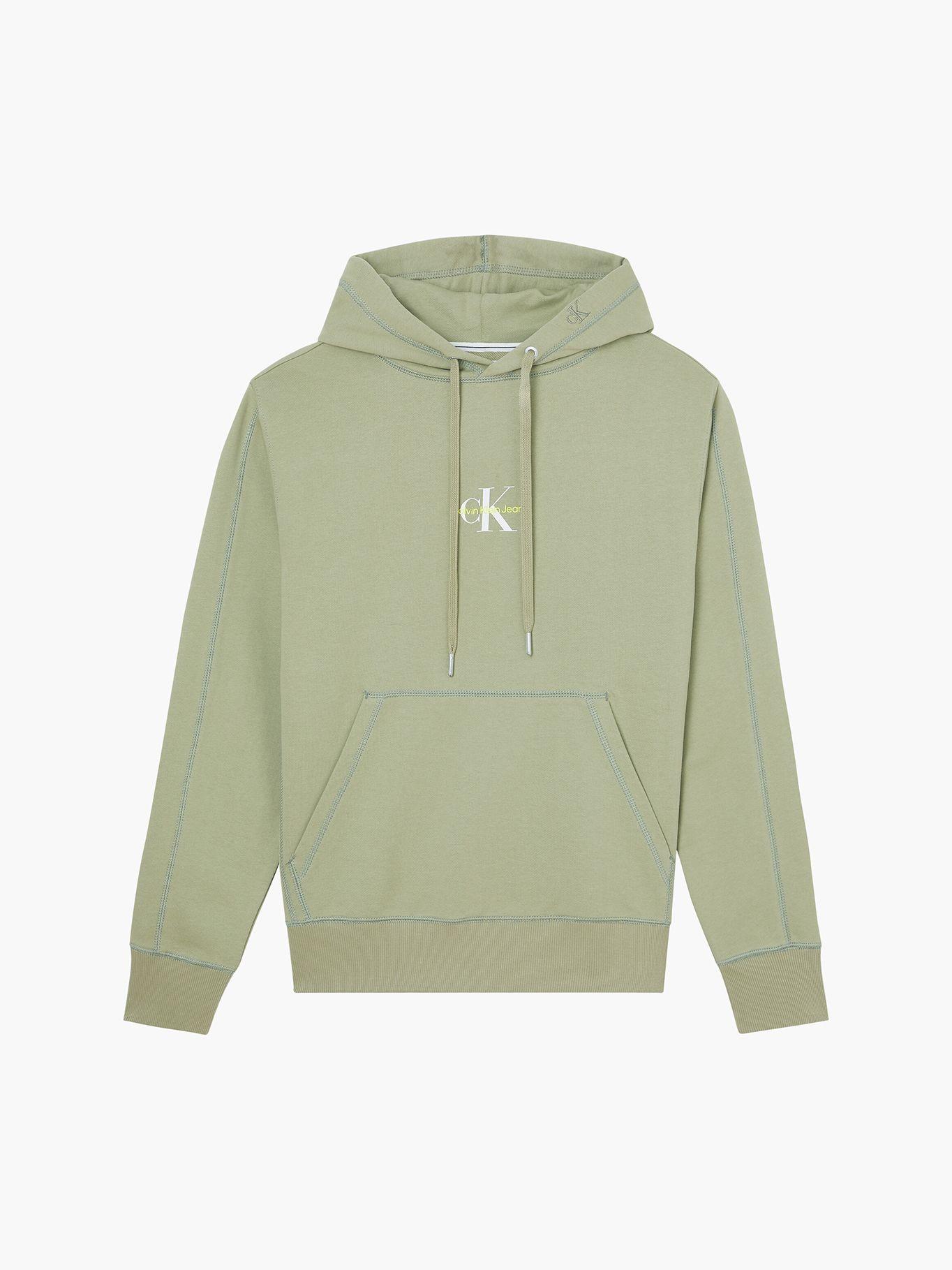 Hoodie Monogram Verde Calvin Klein-4