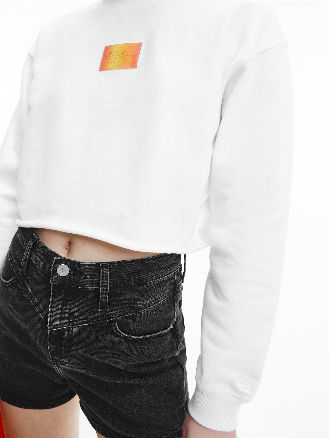 Polerón Gradient Badge Blanco Calvin Klein Mujer-2