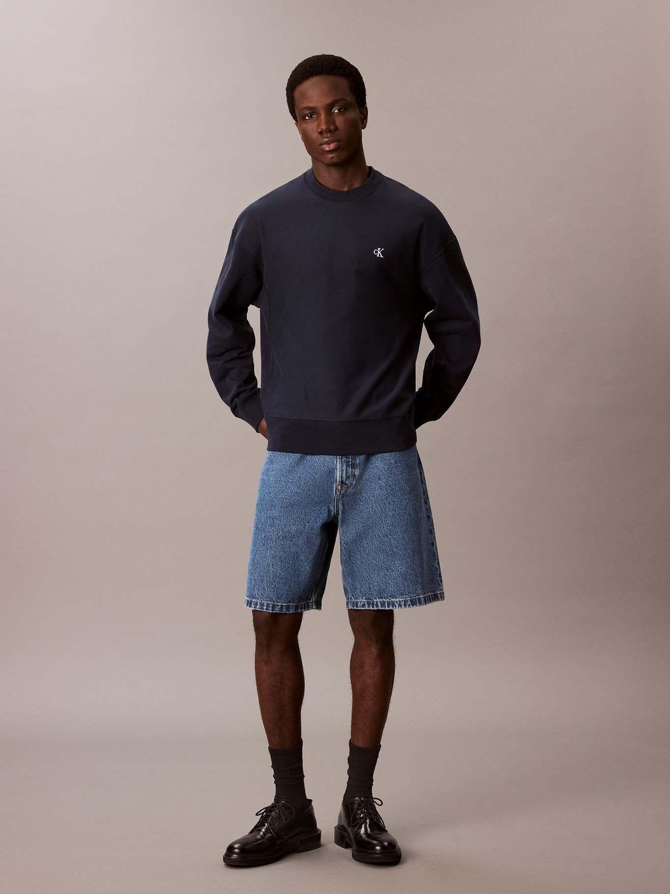 Polerón de Felpa de Tejido Premium Azul Calvin Klein-1