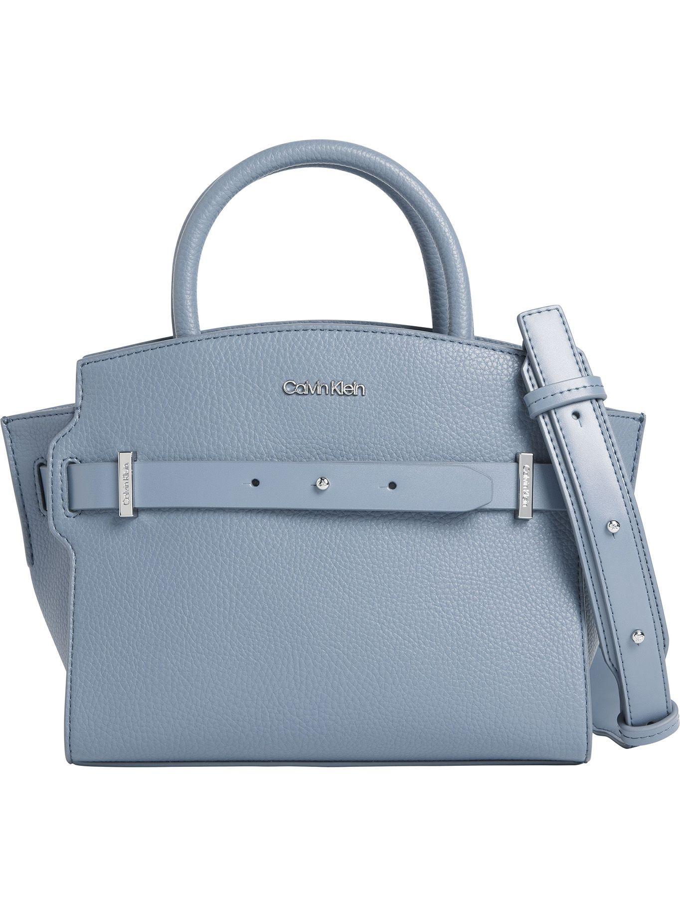 Cartera Satchel Ck Code Azul Calvin Klein-0