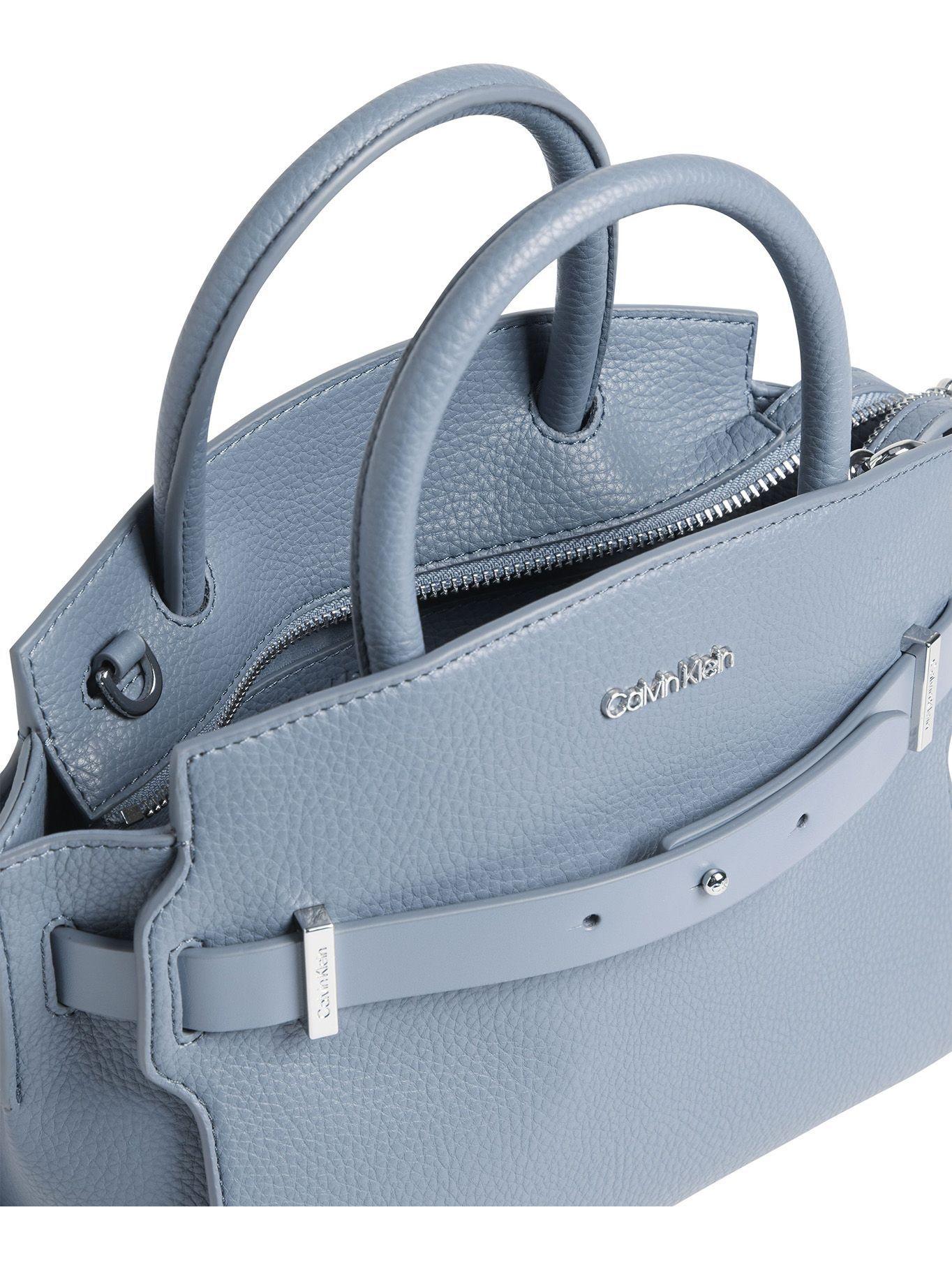 Cartera Satchel Ck Code Azul Calvin Klein-2