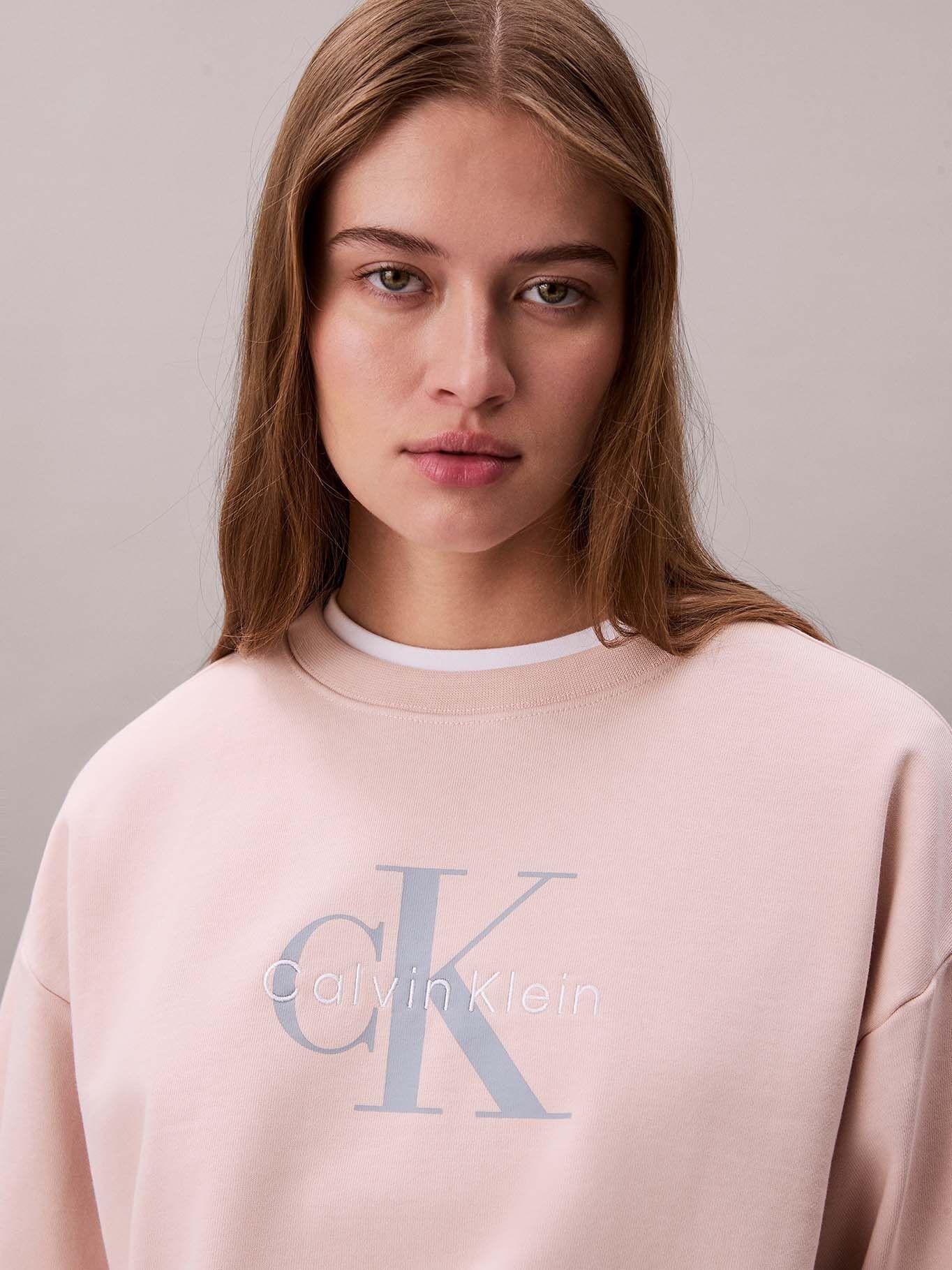 Polerón Relaxed con Logo Estampado Beige Calvin Klein-5