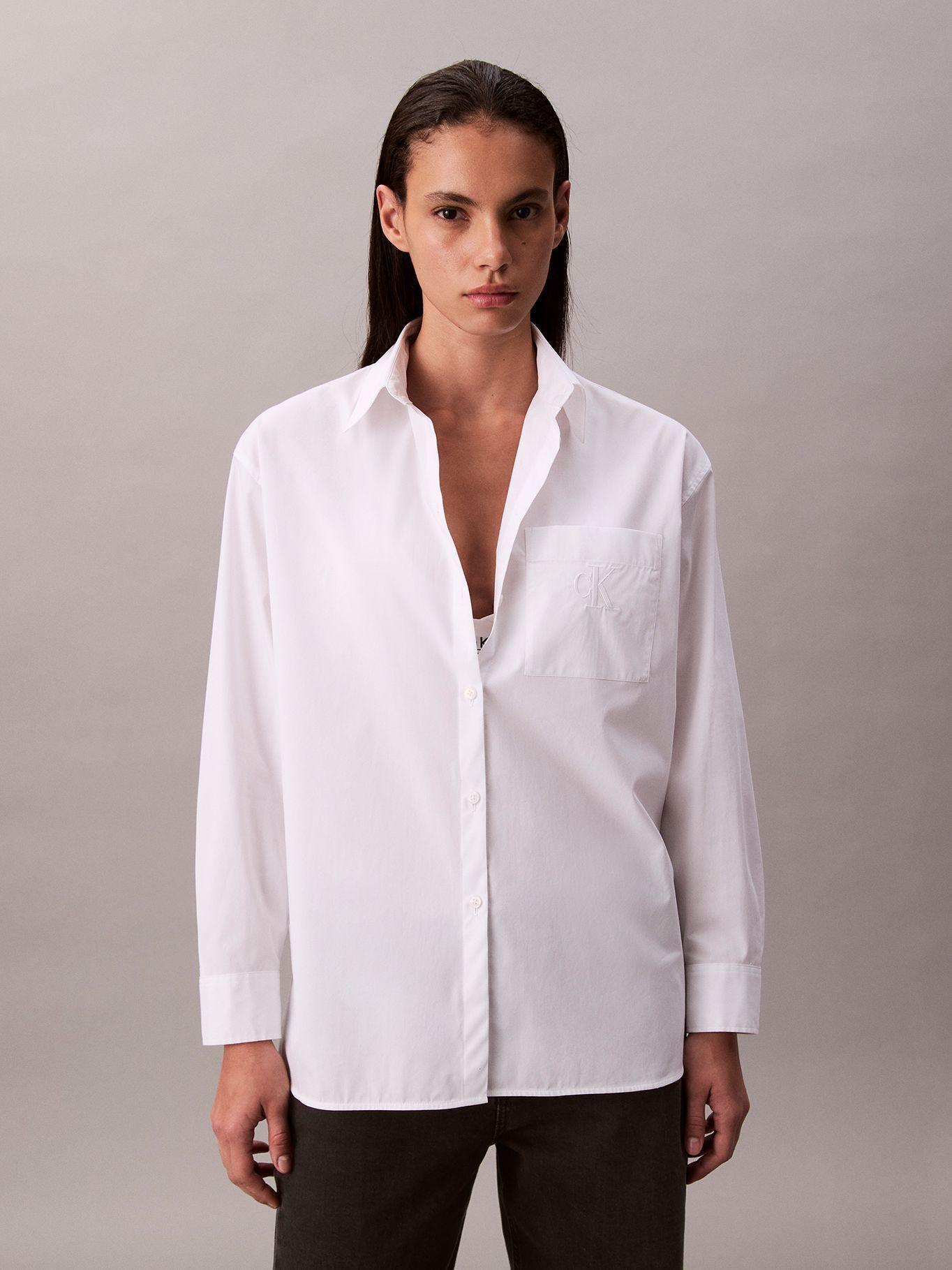 Camisa Relaxed de Popelina Blanco Calvin Klein-0