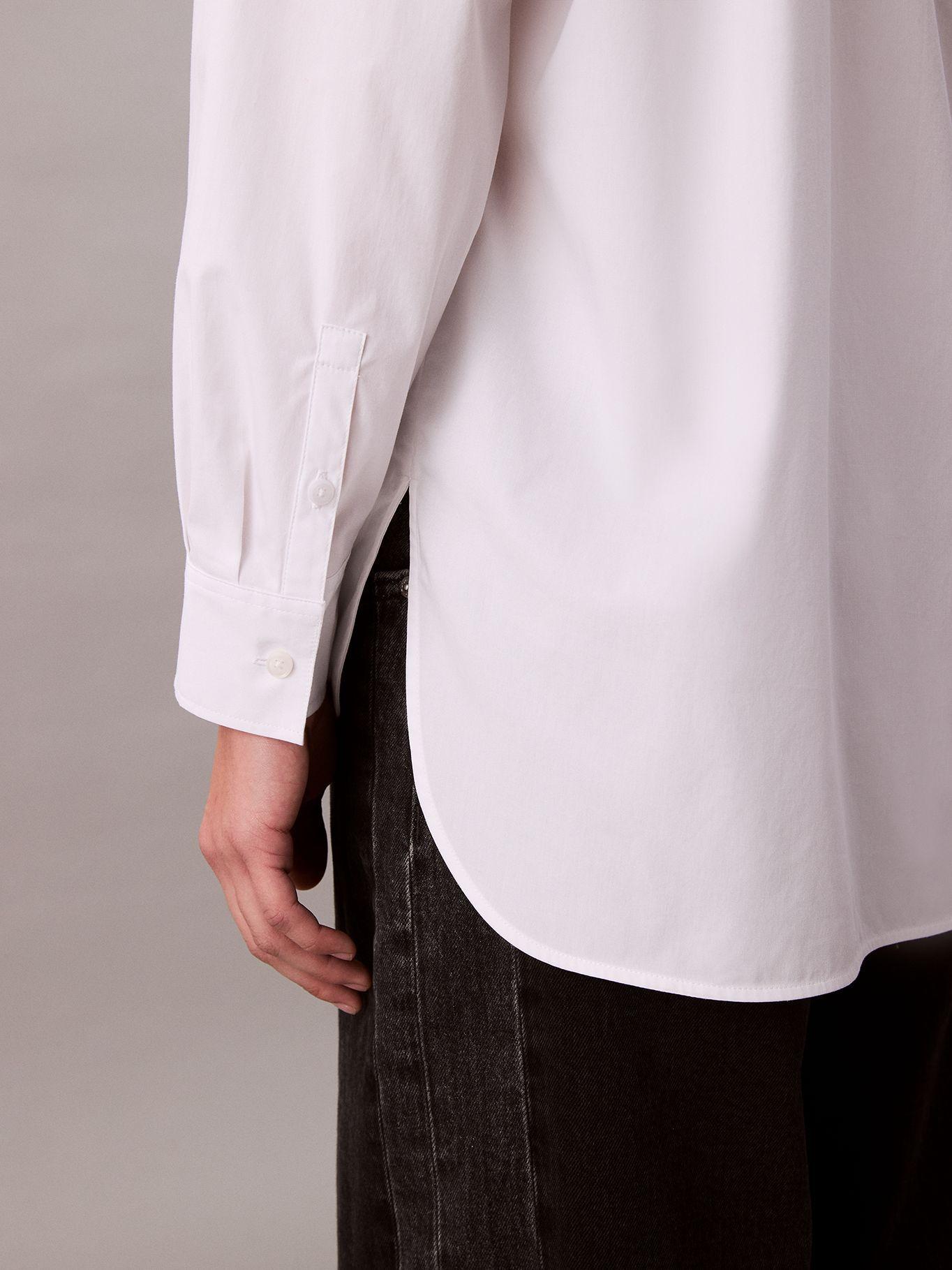 Camisa Relaxed de Popelina Blanco Calvin Klein-4