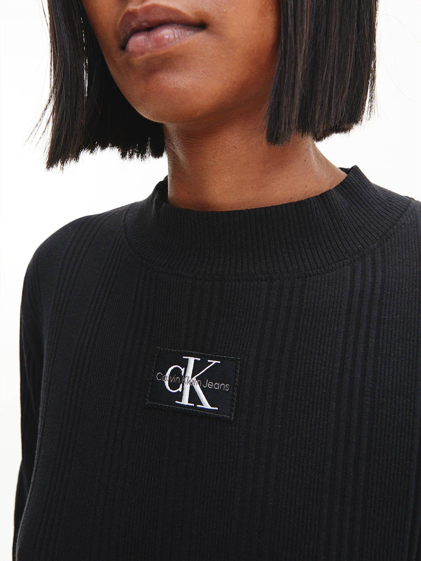 Camiseta manga larga con cuello alzado Negro Calvin Klein-3
