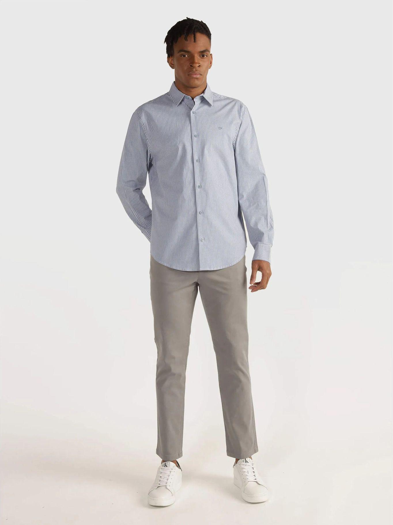 Pantalón Slim Brushed Gris Calvin Klein-1