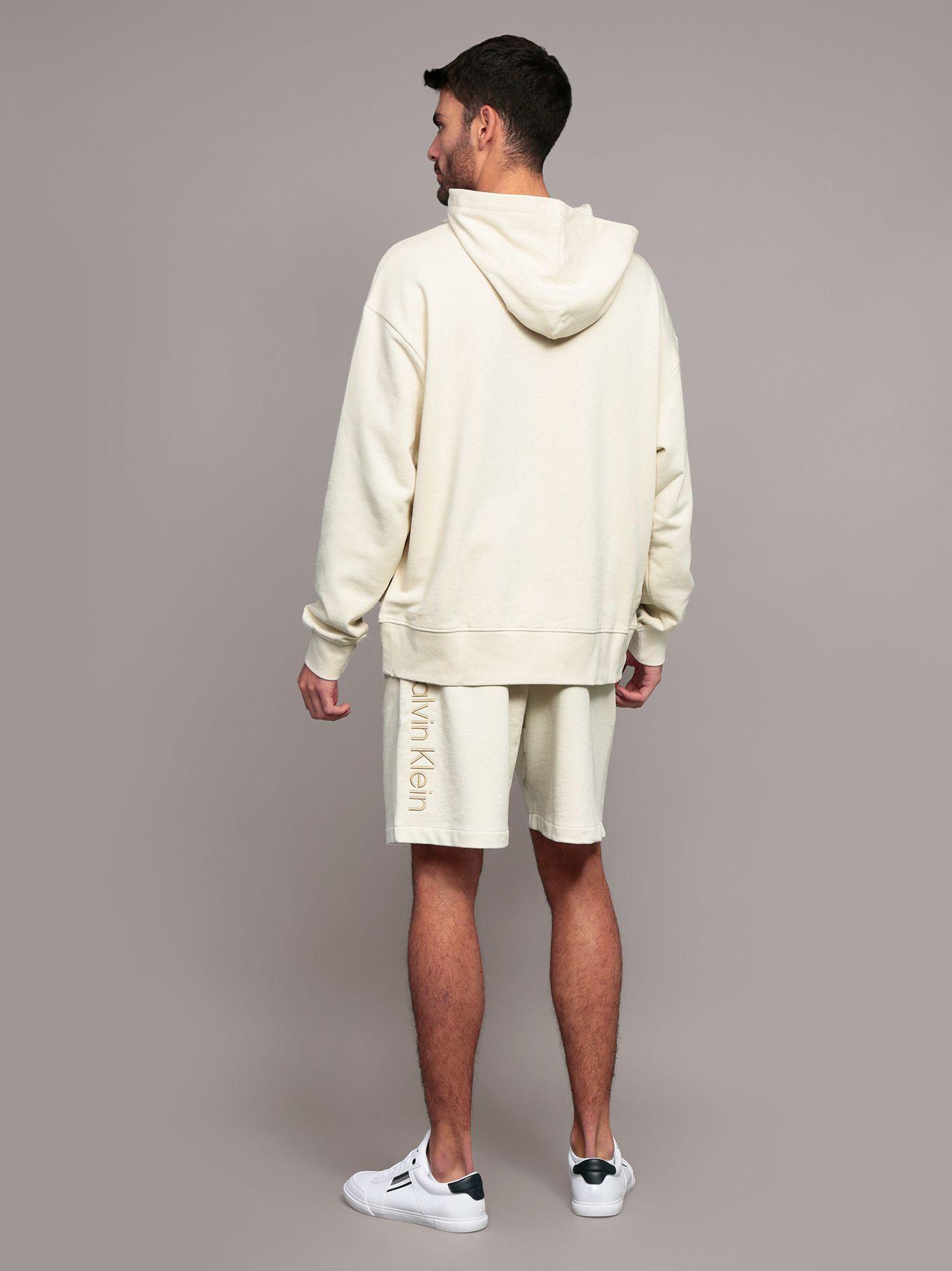 Polerón con gorro de felpa estándar Beige Calvin Klein-2