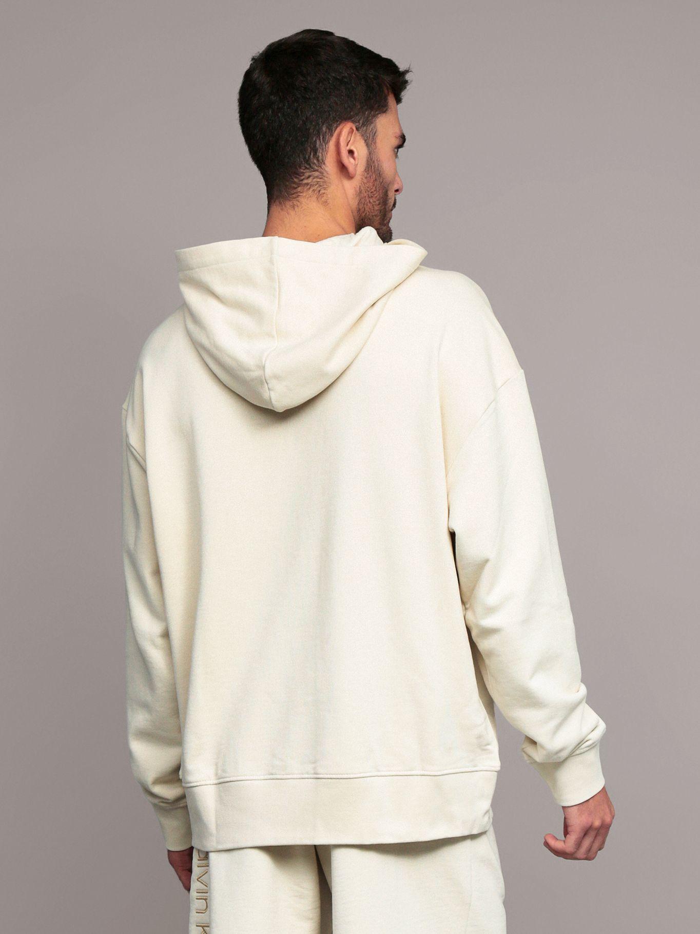 Polerón con gorro de felpa estándar Beige Calvin Klein-3