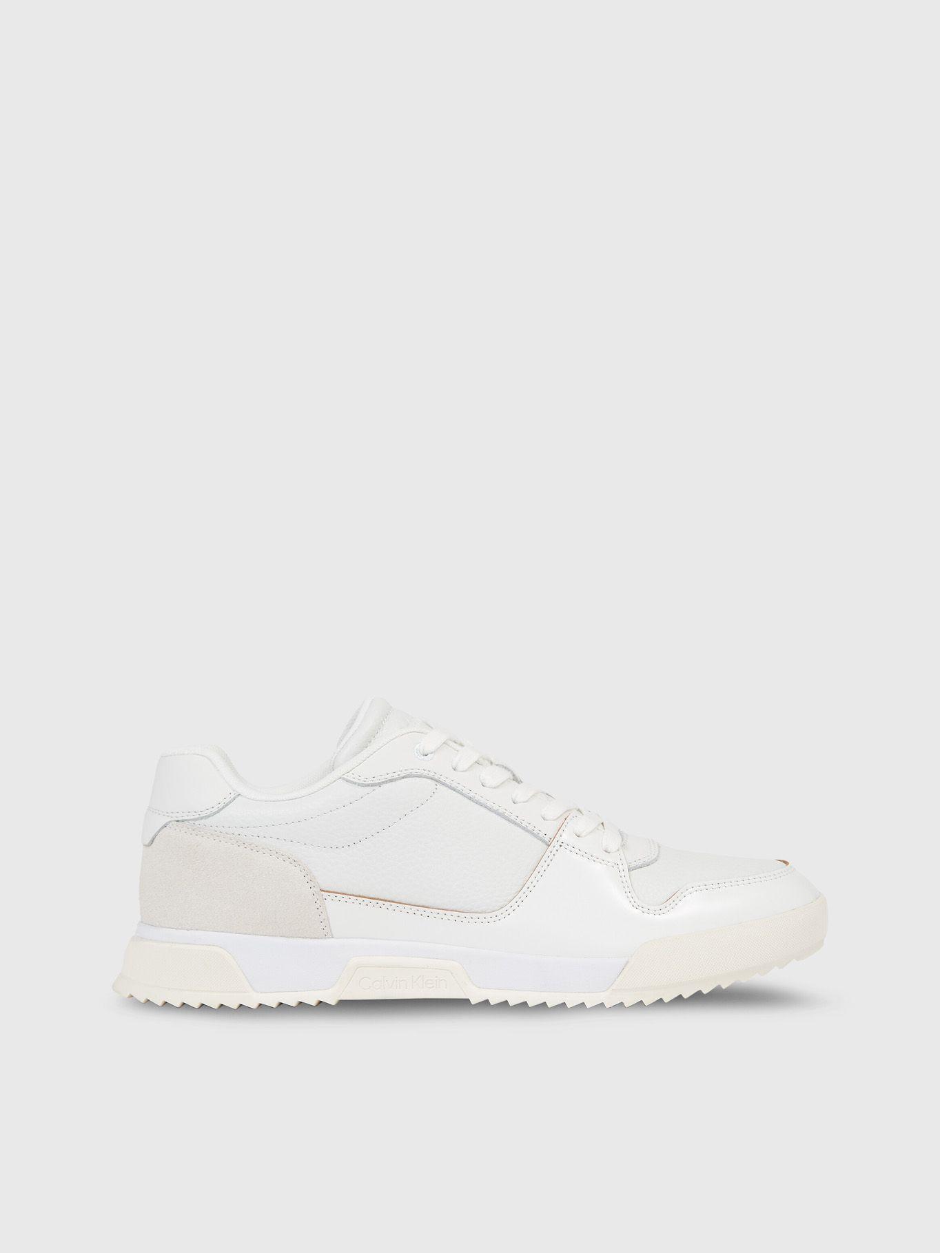 Zapatilla Low Top Lace Up Lth Blanco Calvin Klein-4